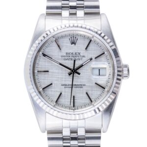 Rolex Oyster Perpetual Datejust Silver Linen 16234 1989 (Full Set) 10 rolex-datejust-16234-155