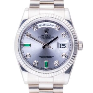 Rolex Day-Date Silver Emerald 118239 2012 (Full Set) 10 rolex-day-date-118239-8
