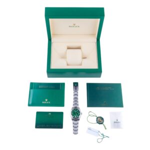 Rolex Oyster Perpetual Green 126000 2023 (Full Set) 15 2E0B2184 1CG 3M