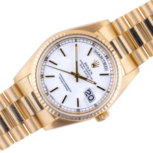 Rolex Day-Date White Porcelain 18238 1990 (Volledige Set)