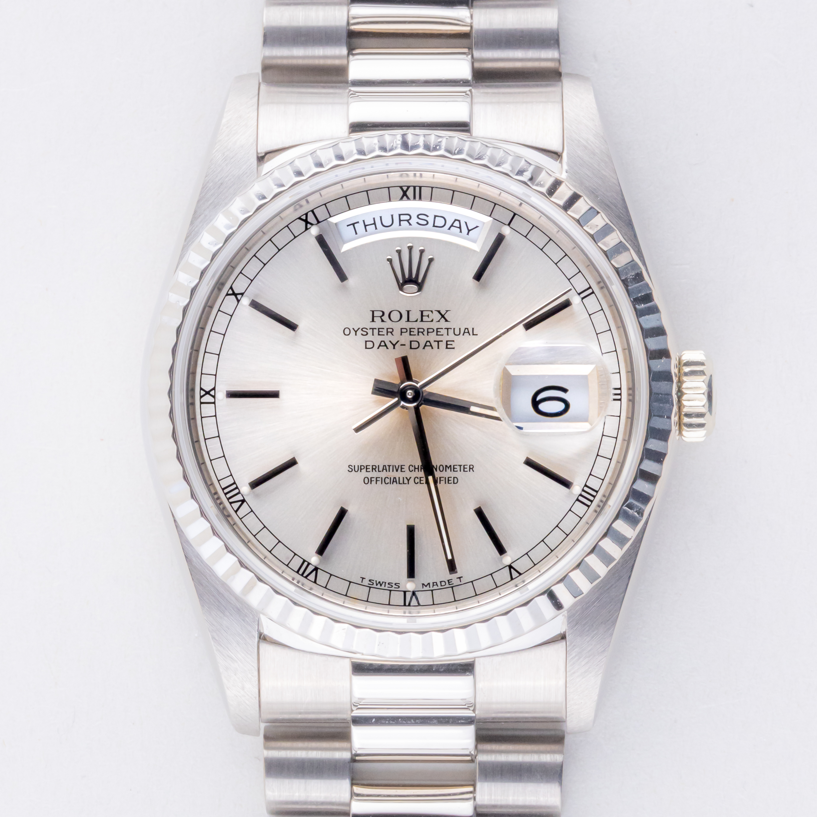Rolex Day-Date Silver Diamond 18239 1993 3 rolex-day-date-18239-7