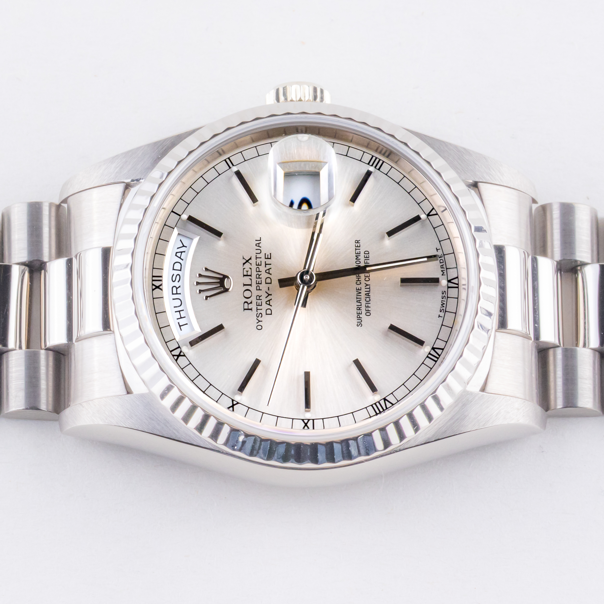Rolex Day-Date Silver Diamond 18239 1993 5 rolex-day-date-18239-7