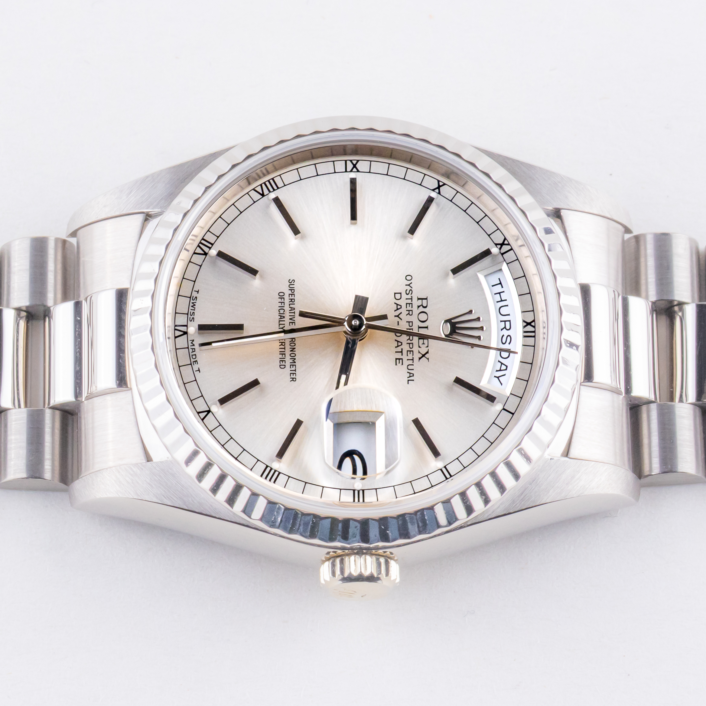 Rolex Day-Date Silver Diamond 18239 1993 6 rolex-day-date-18239-7