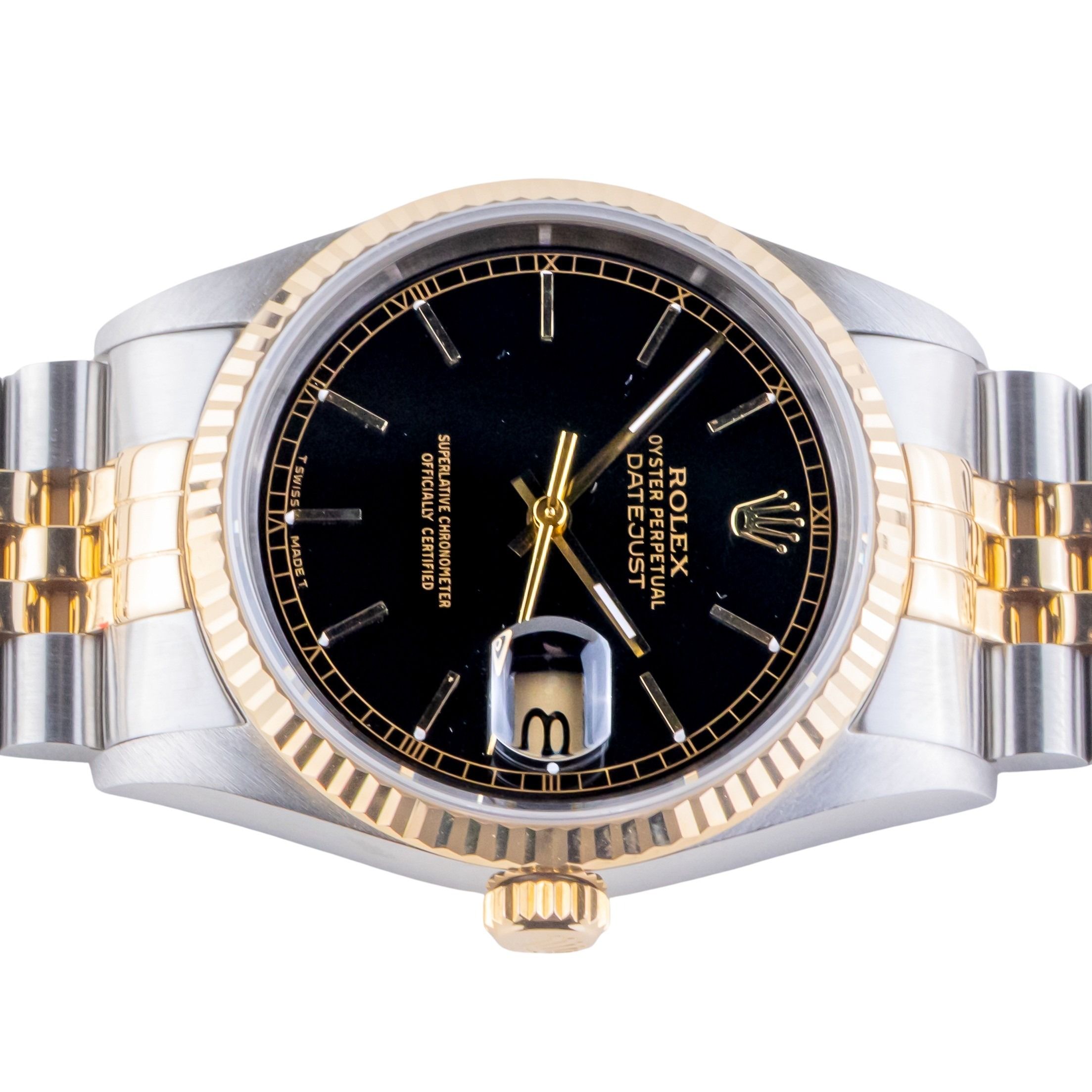 Rolex Oyster Perpetual Datejust Black 16233 1998 (Full Set) 6 2E0B2454 1CG 3M