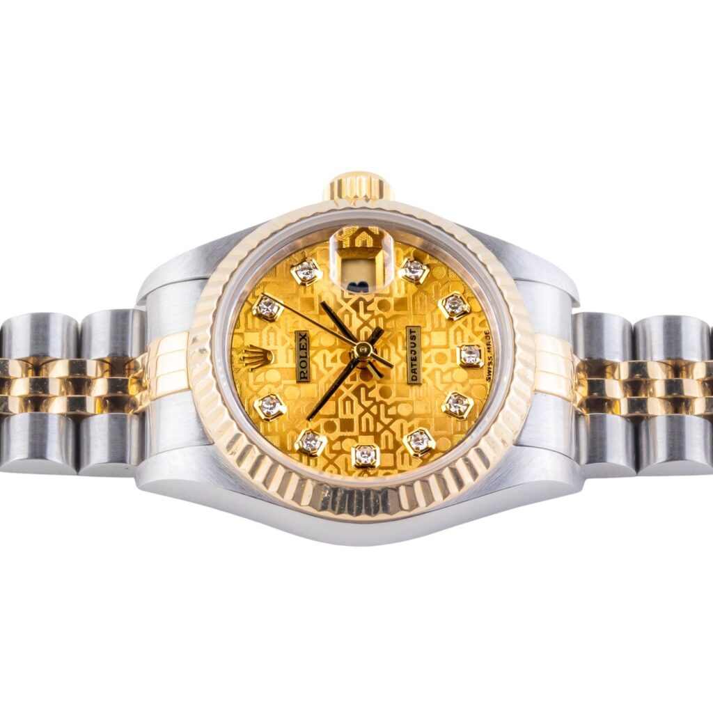 Rolex Lady-Datejust Champagne Logo Diamond 69173 19916 (Vollständiger Satz) 11 2E0B2664 1CG 3M Langedyk Vintage Watches