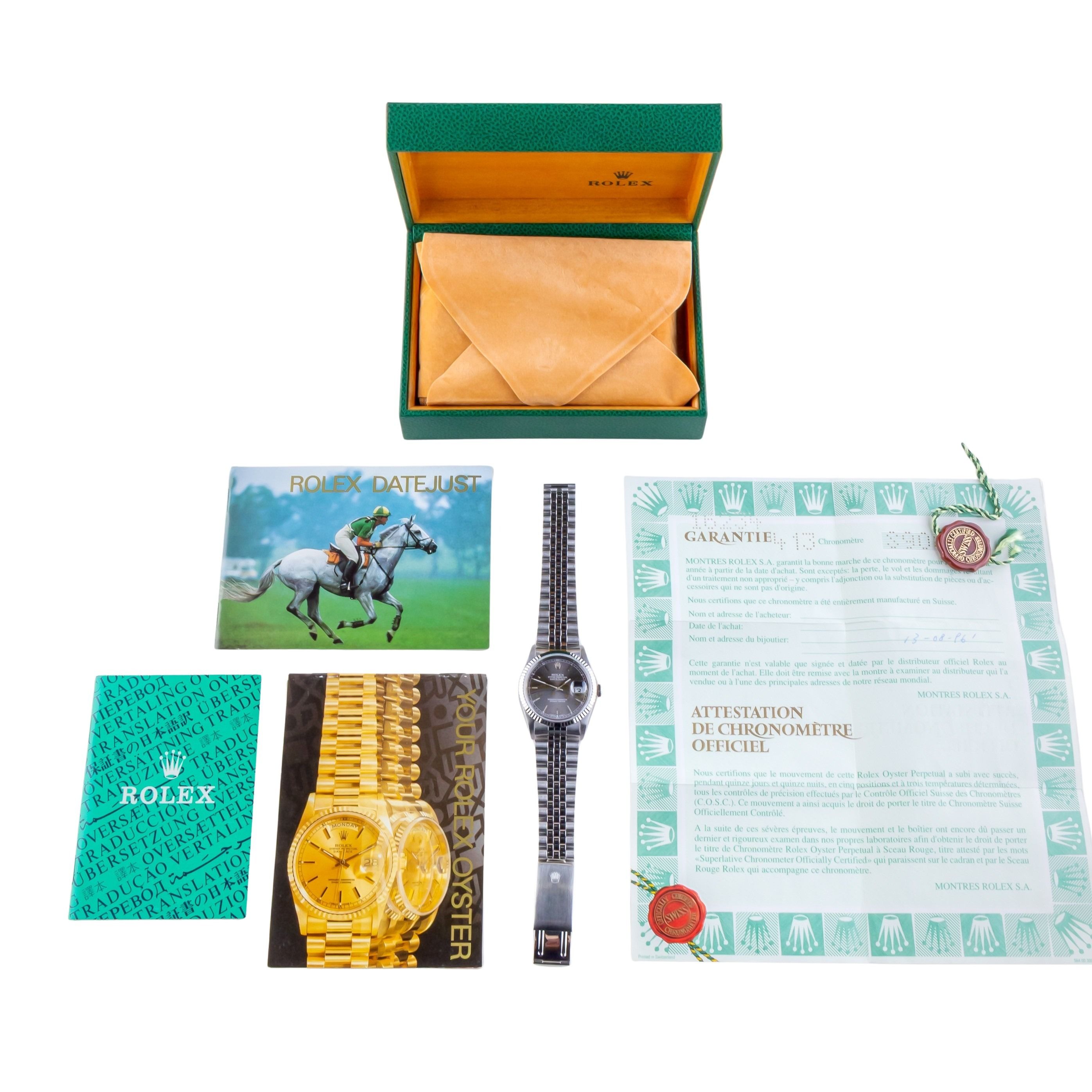 Rolex Oyster Perpetual Datejust Grey 16234 1994 (Full Set) 8 2E0B2699 1CG 3M