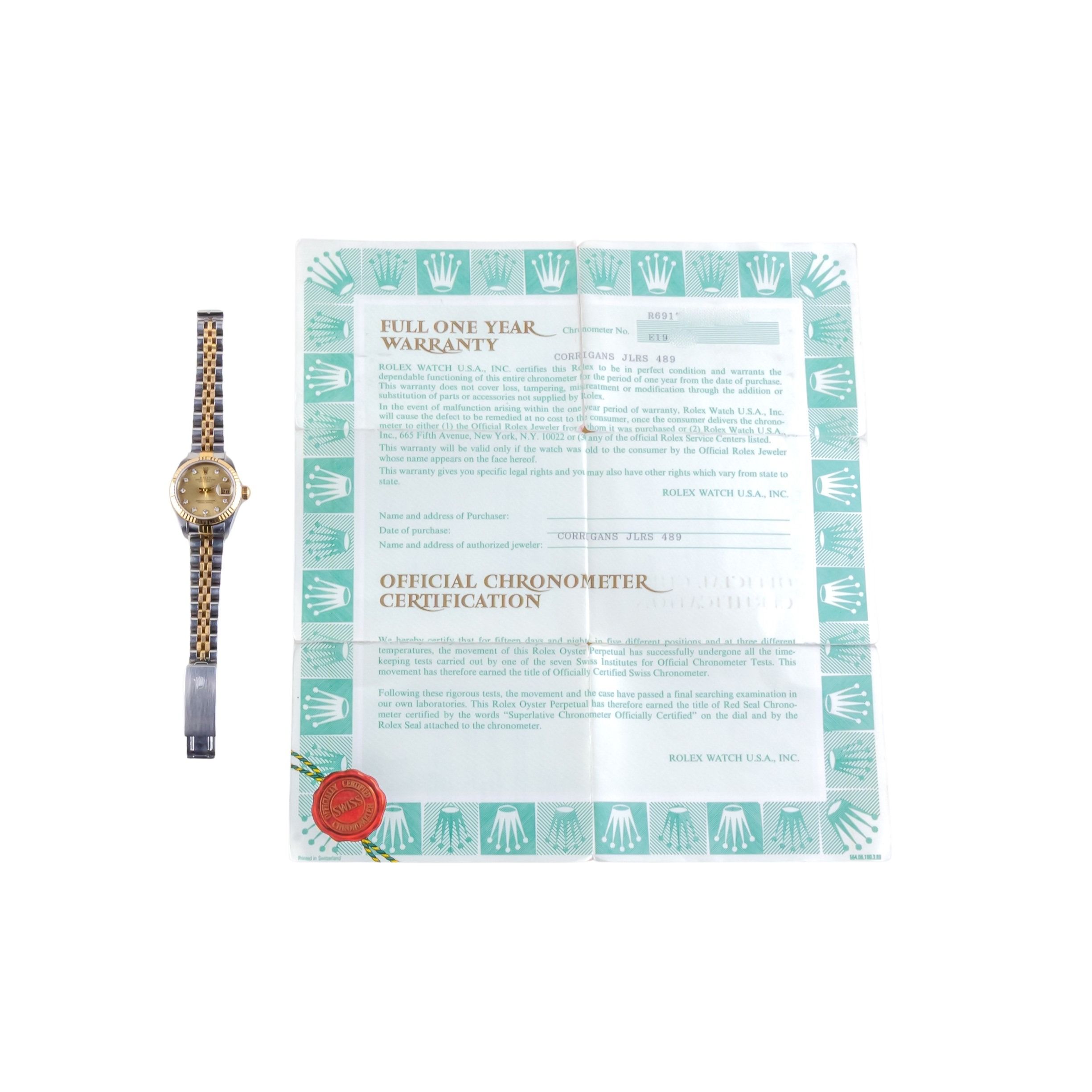 Rolex Lady-Datejust Champagne Diamond 69173 1990 (Vollständiger Satz) 8 rolex-lady-datejust-69173-141