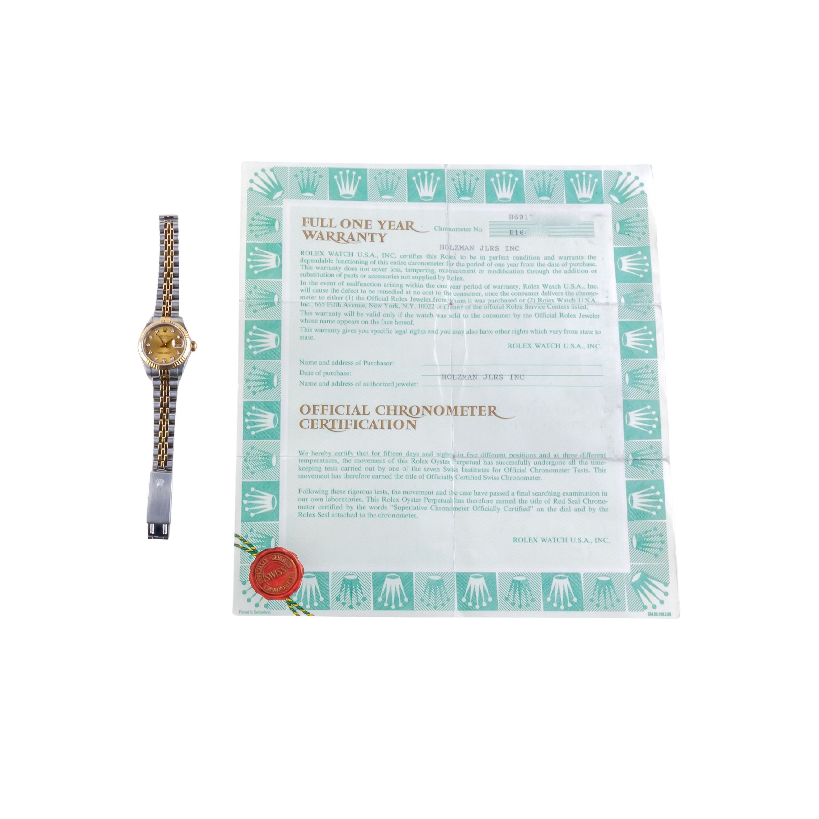 Rolex Lady-Datejust Champagne Diamond 69173 1990 (Vollständiger Satz) 8 rolex-lady-datejust-69173-143