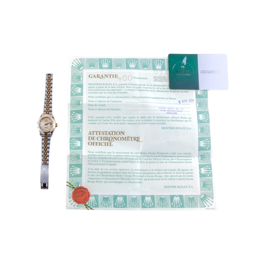 Rolex Lady-Datejust Silver Logo Diamond 69173 1993 (Vollständiger Satz) 15 rolex-lady-datejust-69173-144