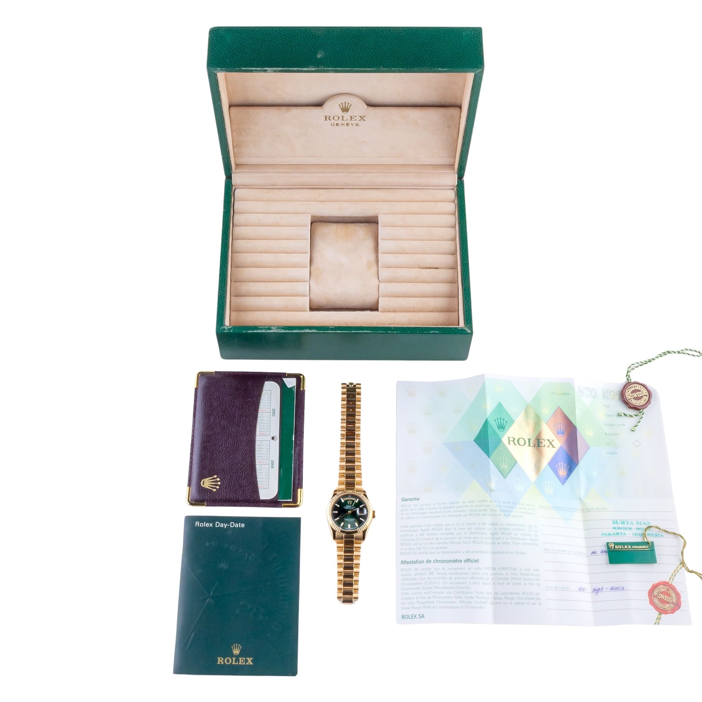 Rolex Day-Date Green 118238 2001 (Vollständiger Satz) 8 Rolex Day-Date Green 118238 2001 (Vollständiger Satz) – Bild 8