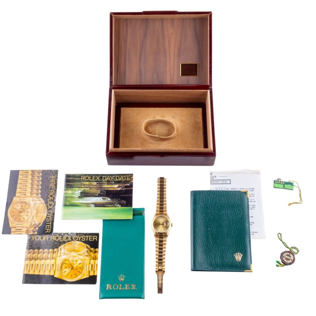 Rolex Day-Date Champagne 18238 1990 (Vollständiger Satz) 13 2E0B3160 1CG 3M Langedyk Vintage Watches