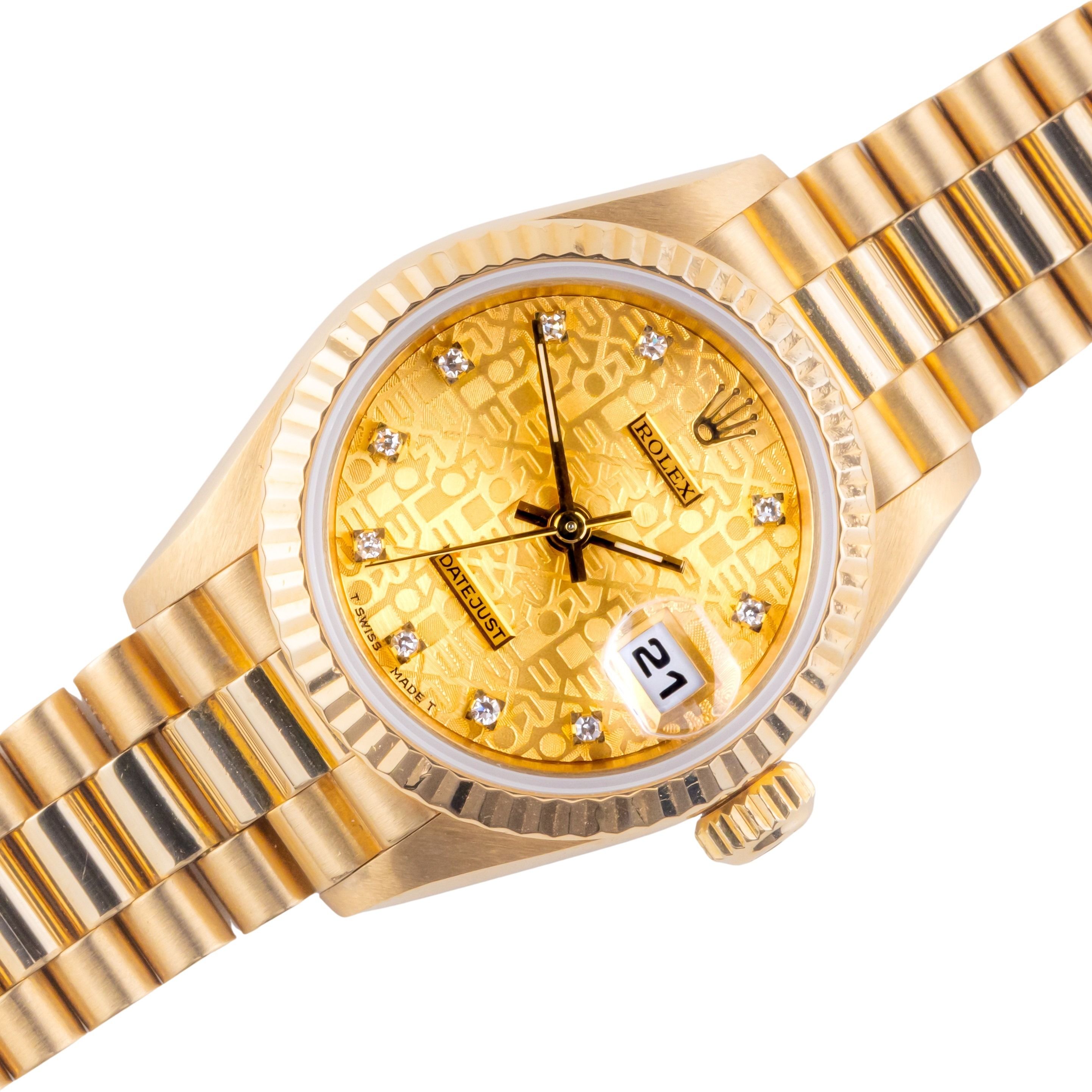 Rolex Lady-Datejust Champagne Logo Diamond 69178 1996 (Full Set) 1 hubspot image 91368 1762012966.jpg