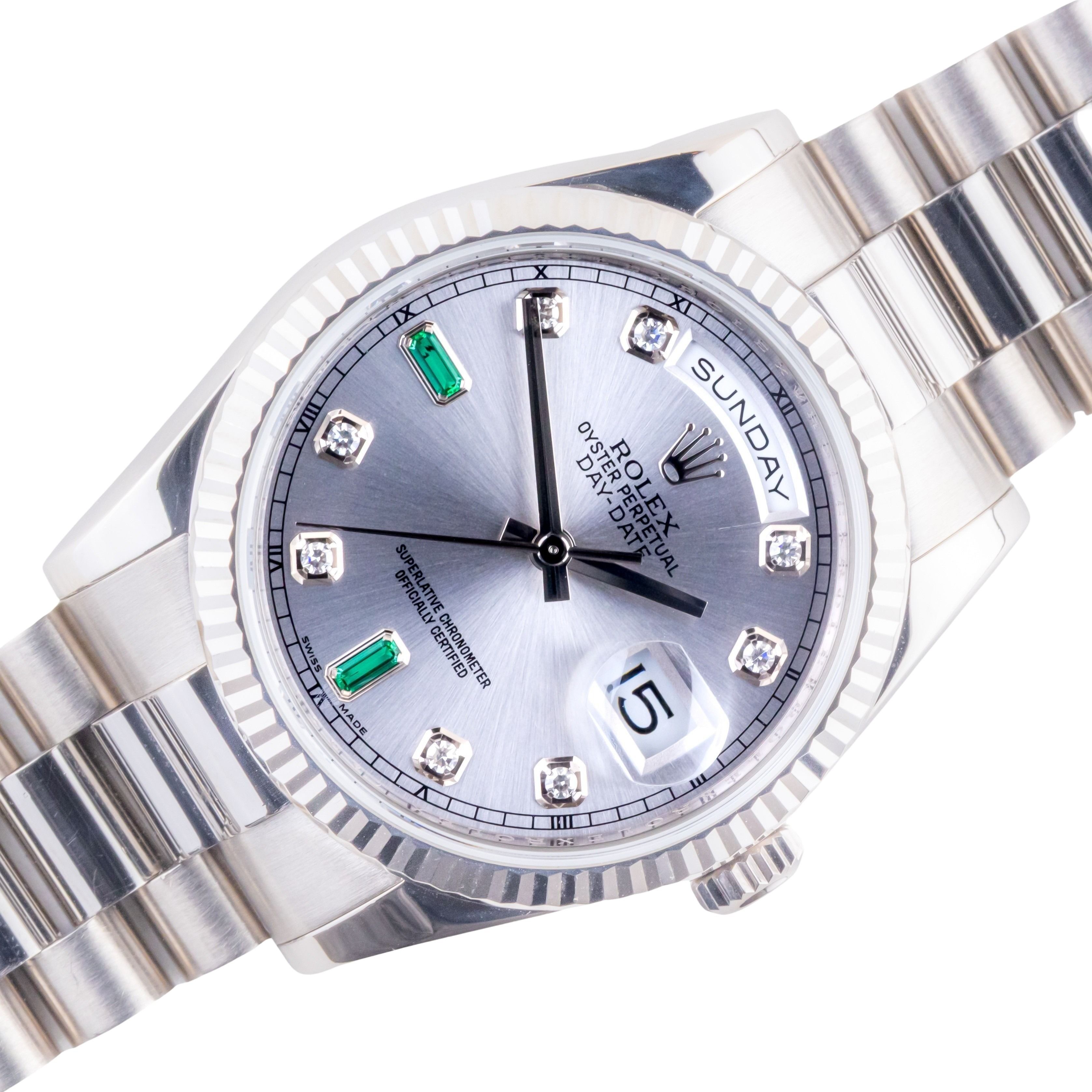 Rolex Day-Date Silver Emerald 118239 2012 (Full Set) 1 hubspot image 93400 1762246045.jpg