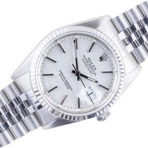 Rolex Oyster Perpetual Datejust White Linen 16234 1989 (Vollständiger Satz)