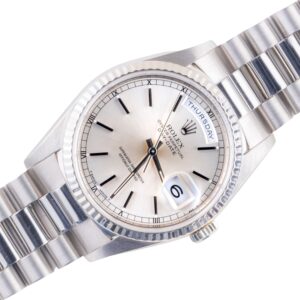 Rolex Day-Date Silver Diamond 18239 1993