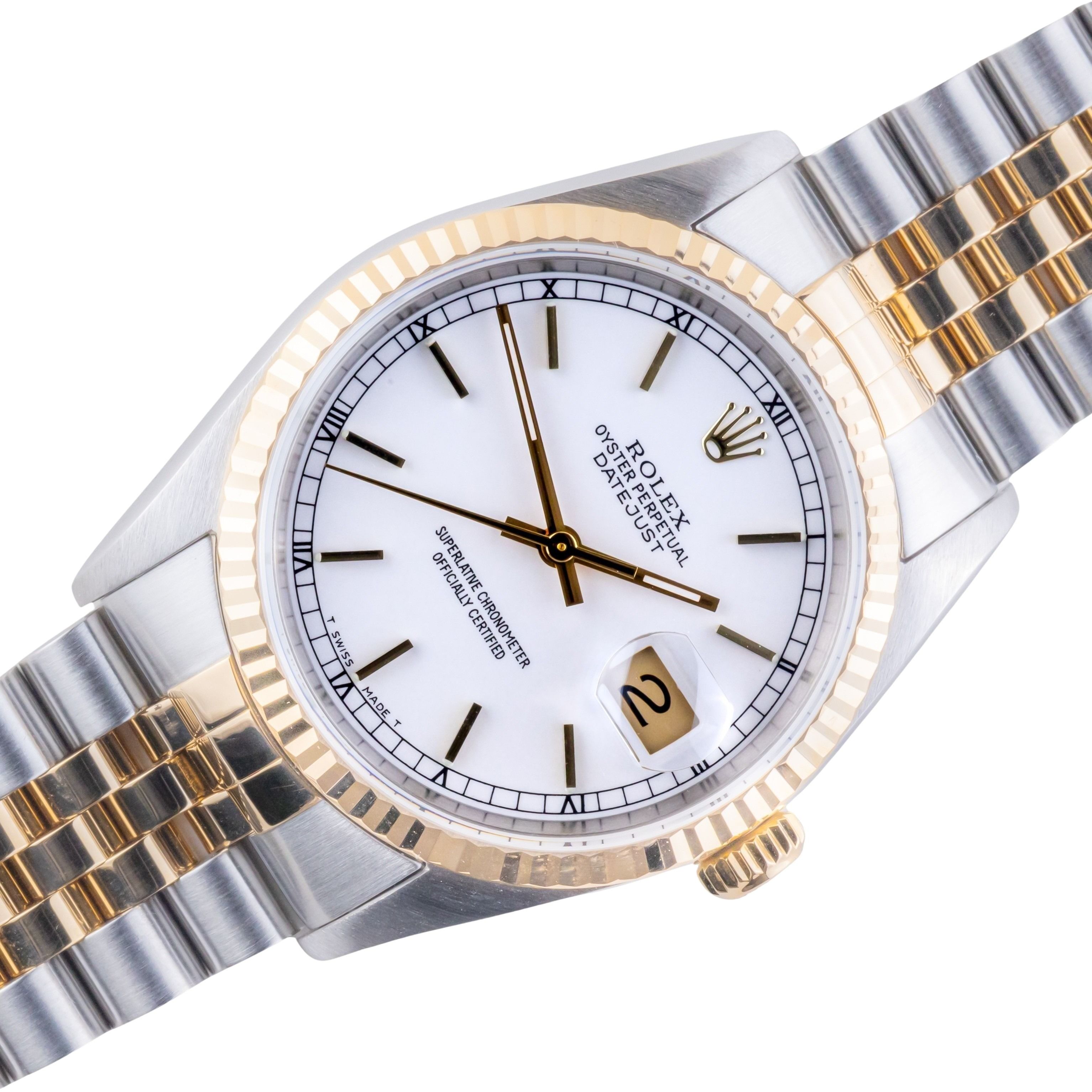 Rolex Oyster Perpetual Datejust White 16233 2002 (Volledige Set) 1 Rolex Oyster Perpetual Datejust White 16233 2002 (Volledige Set)