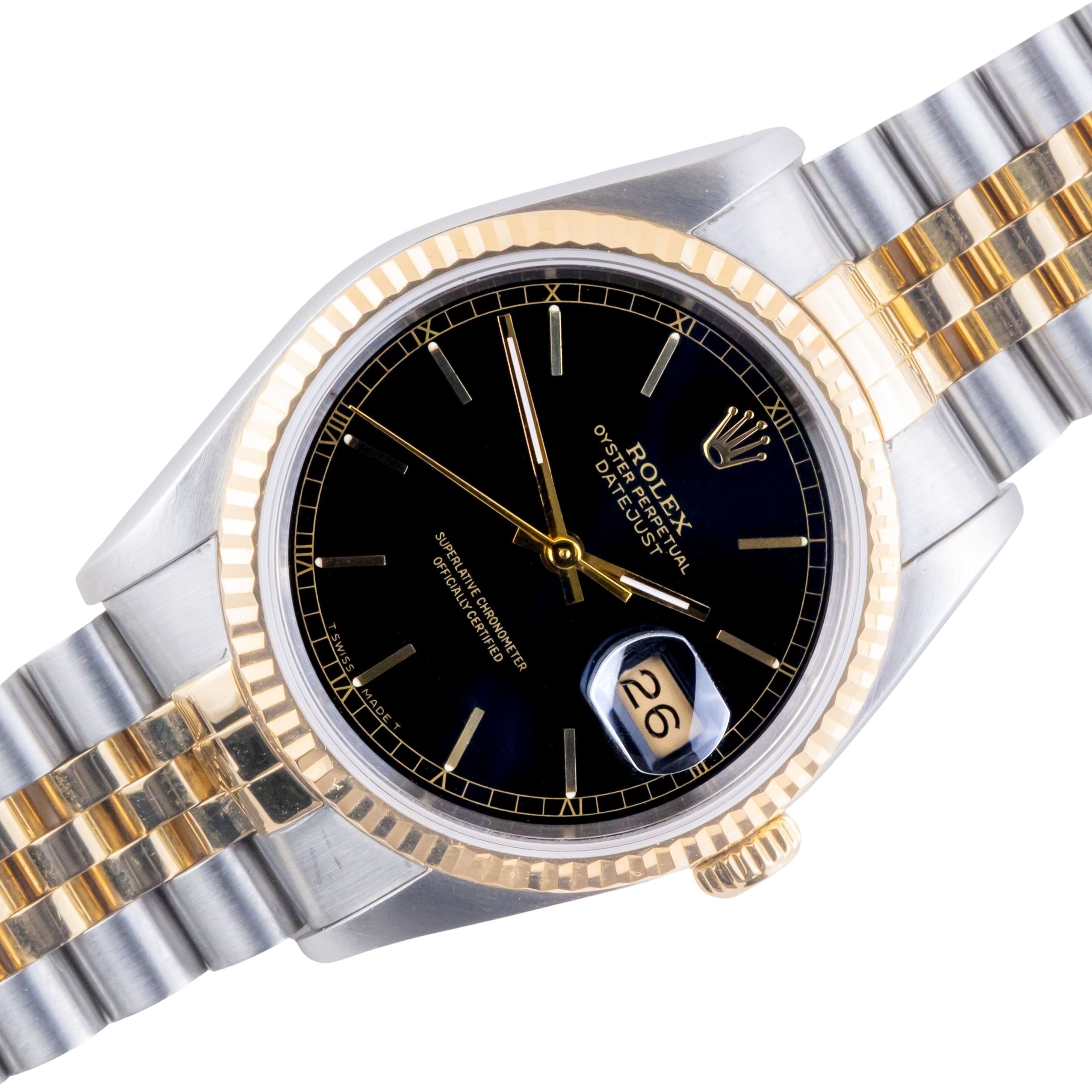 Rolex Oyster Perpetual Datejust Black 16233 1991 (Vollständiger Satz) 1 Rolex Oyster Perpetual Datejust Black 16233 1991 (Vollständiger Satz)