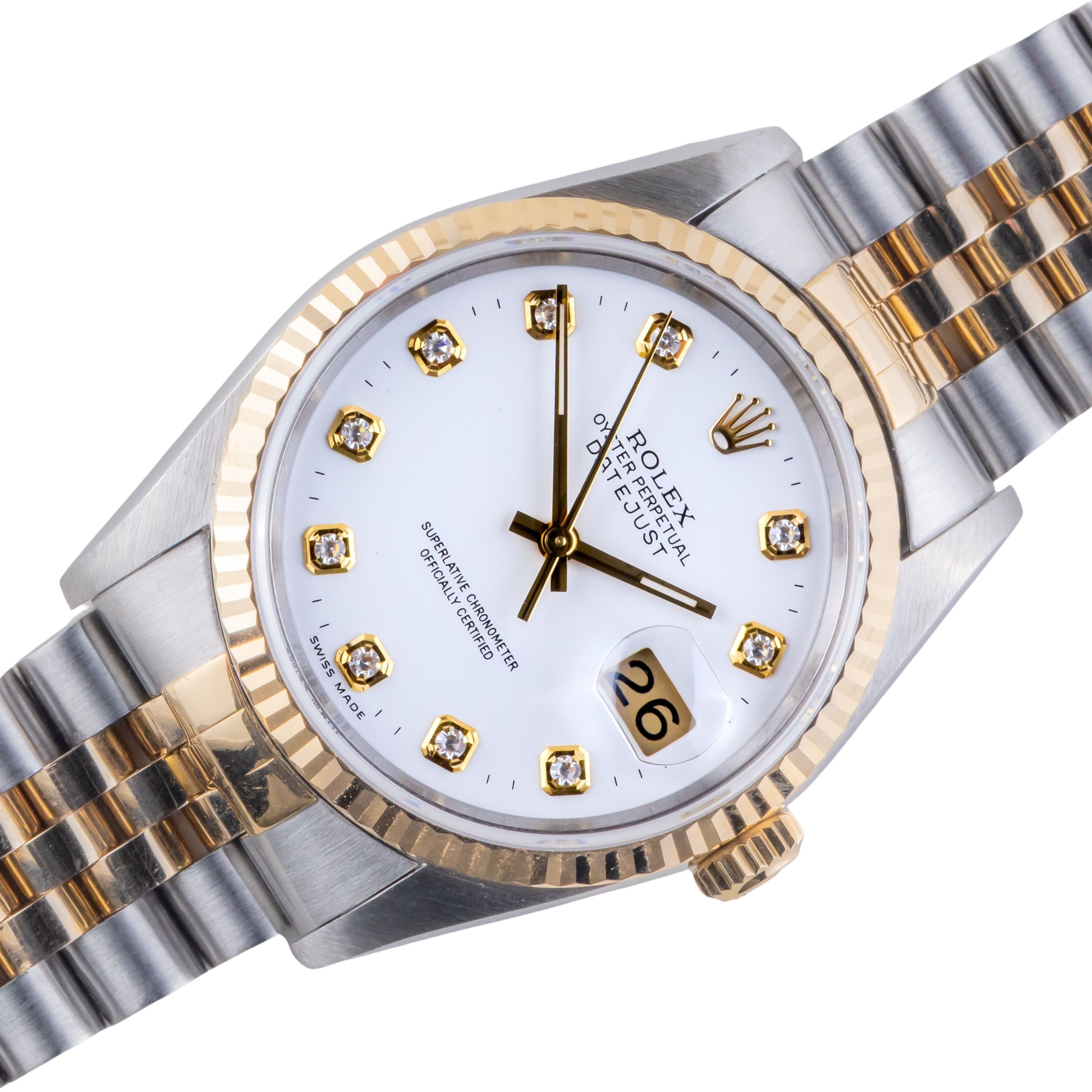 Rolex Oyster Perpetual Datejust White Diamond 16233 1994 (Full Set) 1 rolex-datejust-16233-175