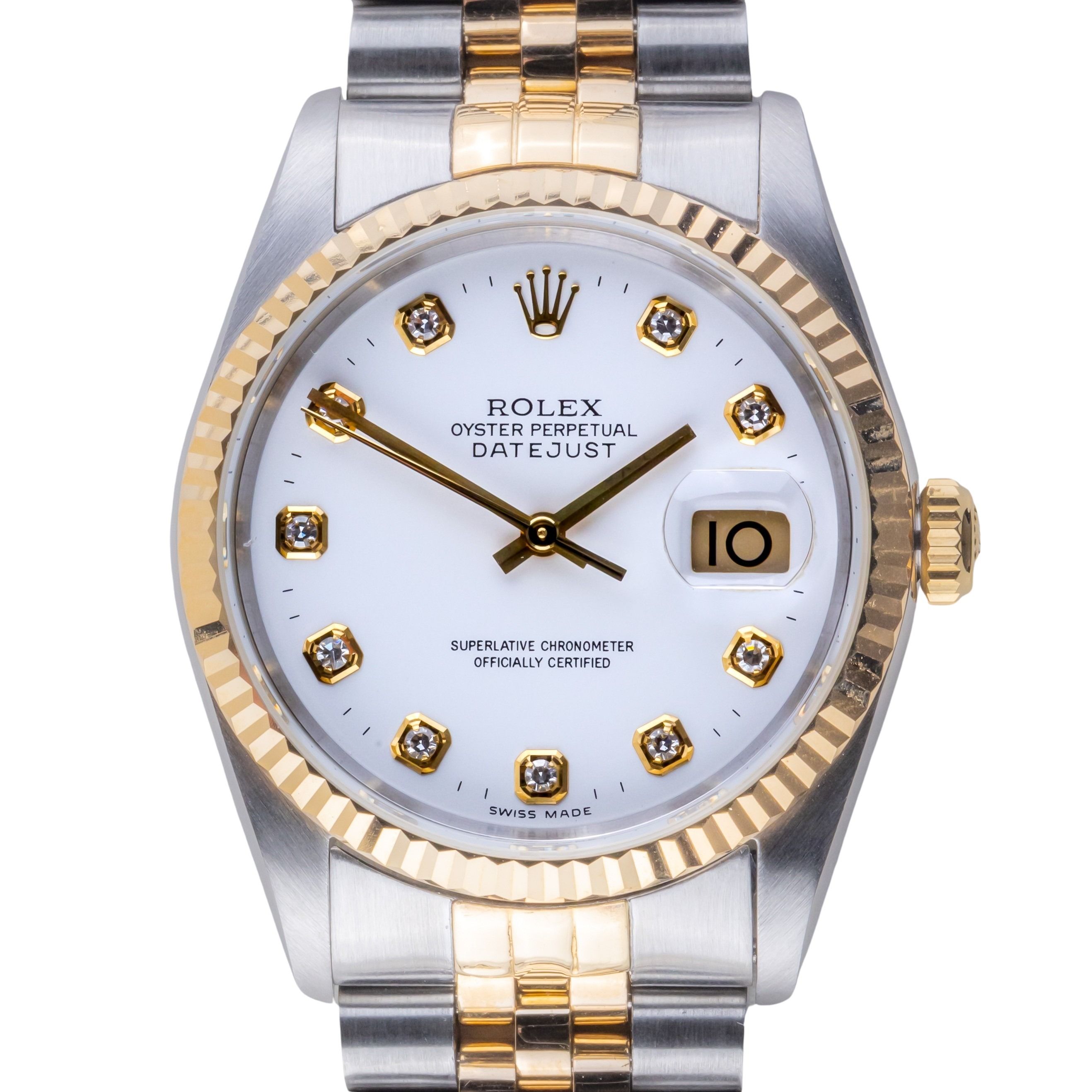 Rolex Oyster Perpetual Datejust White Diamond 16233 2002 (Full Set) 3 2E0B3371 1CG 3M