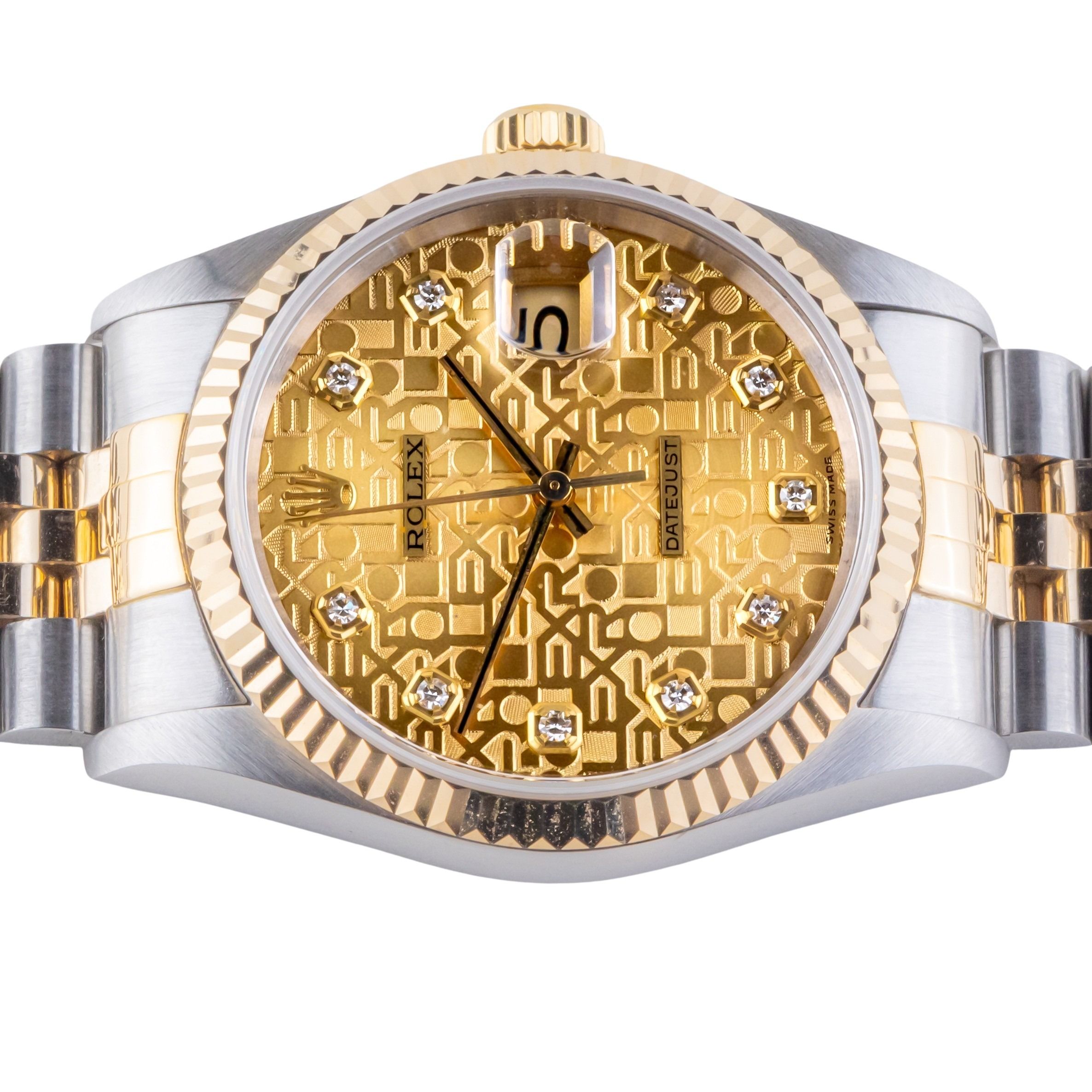 Rolex Oyster Perpetual Datejust Champagne Jubilee Diamond 16233 1997 (Full Set) 5 2E0B3391 1CG 3M