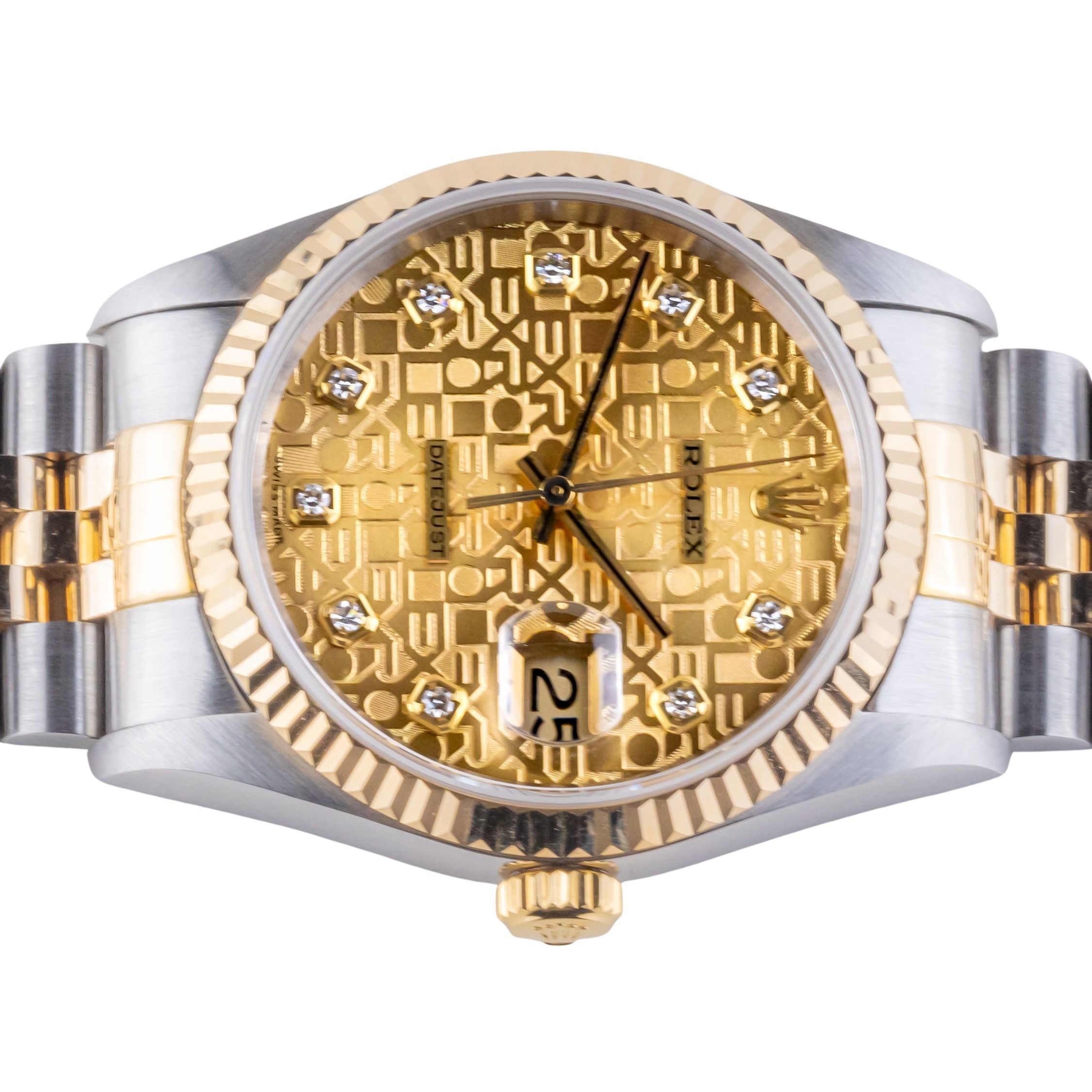 Rolex Oyster Perpetual Datejust Champagne Jubilee Diamond 16233 1997 (Full Set) 6 2E0B3393 1CG 3M