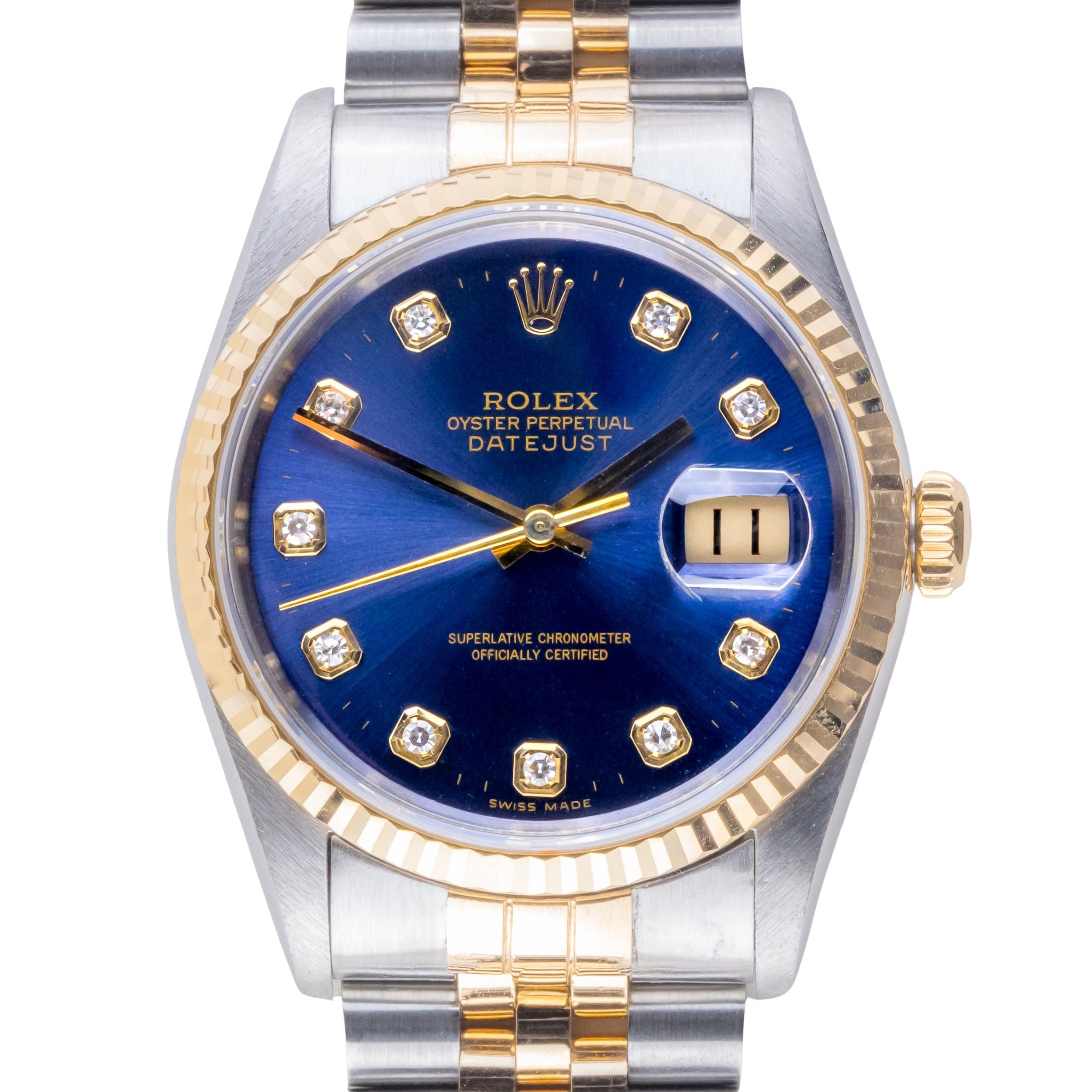 Rolex Oyster Perpetual Datejust Blue Diamond 16233 1996 (Full Set) 3 2E0B3398 1CG 3M
