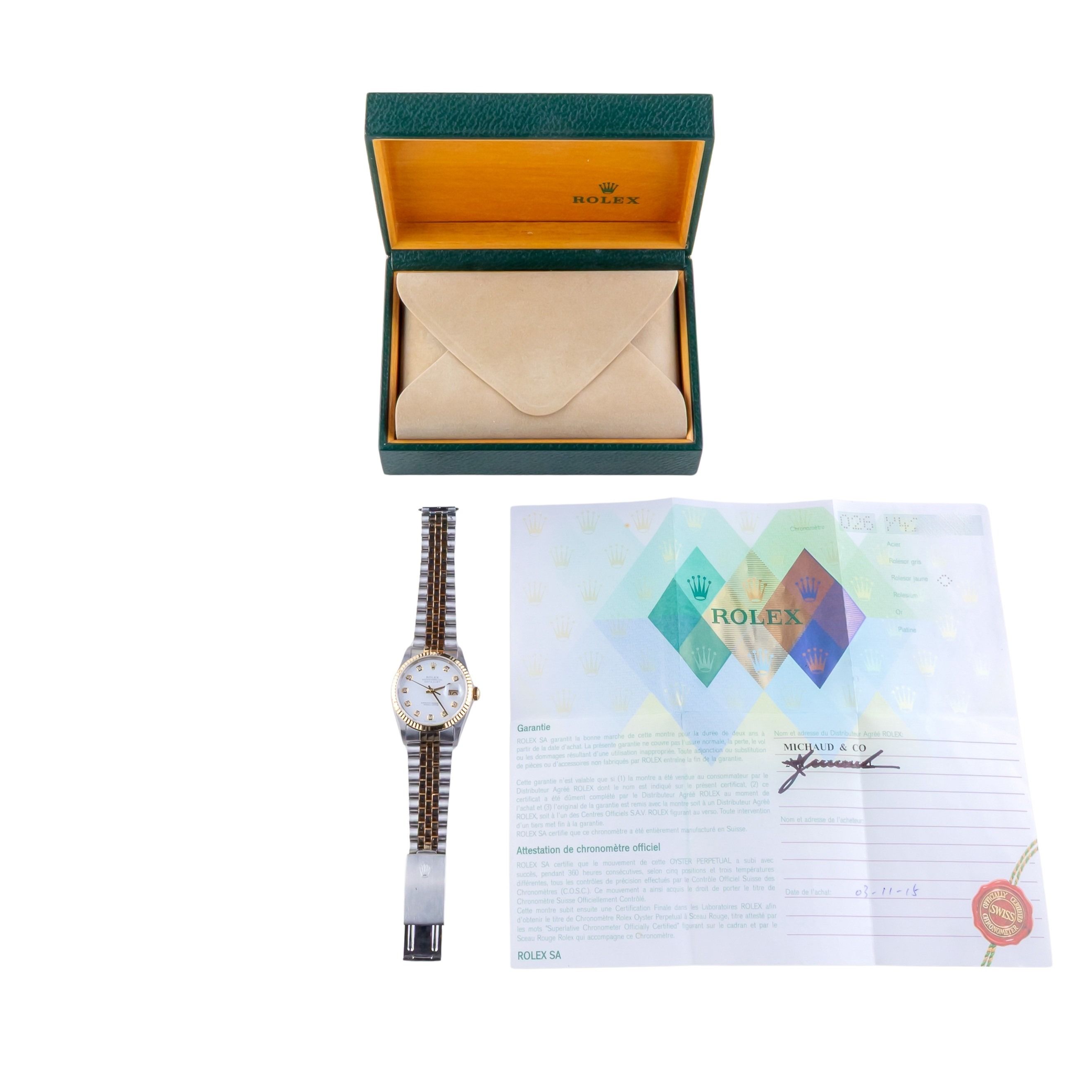 Rolex Oyster Perpetual Datejust White Diamond 16233 2002 (Full Set) 8 2E0B3483 1CG 3M