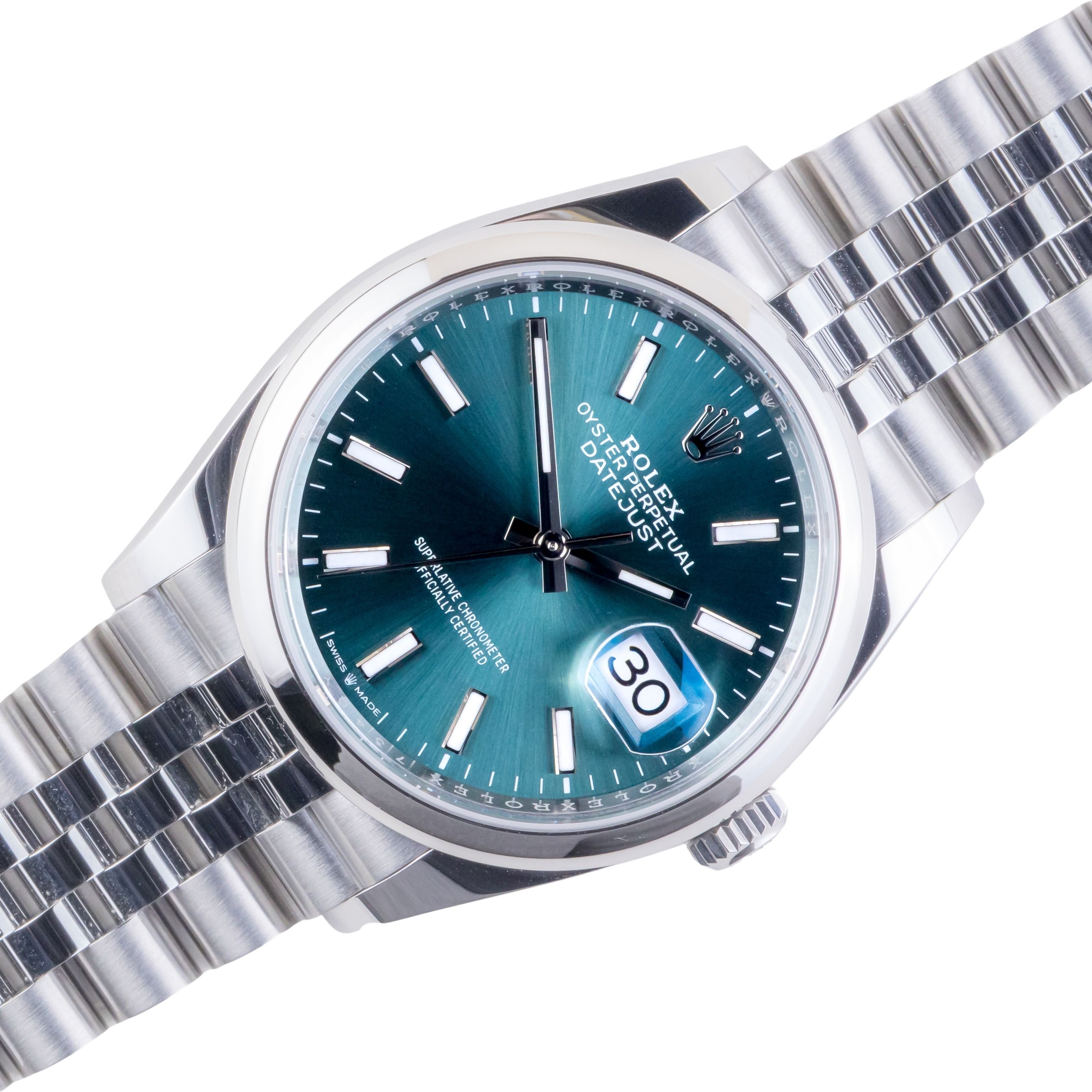 NEW Rolex Datejust Mint Green 126200 2025 (Volledige Set) 1 rolex-datejust-126200-4