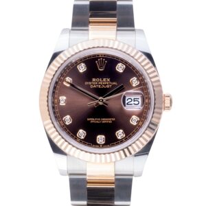 NEW Rolex Oyster Perpetual Datejust Chocolate Diamond 126331 2024 (Vollständiger Satz) 10 2E0B3711 1CG 3M Langedyk Vintage Watches