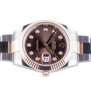 NEW Rolex Oyster Perpetual Datejust Chocolate Diamond 126331 2024 (Vollständiger Satz) 13 2E0B3720 1CG 3M Langedyk Vintage Watches