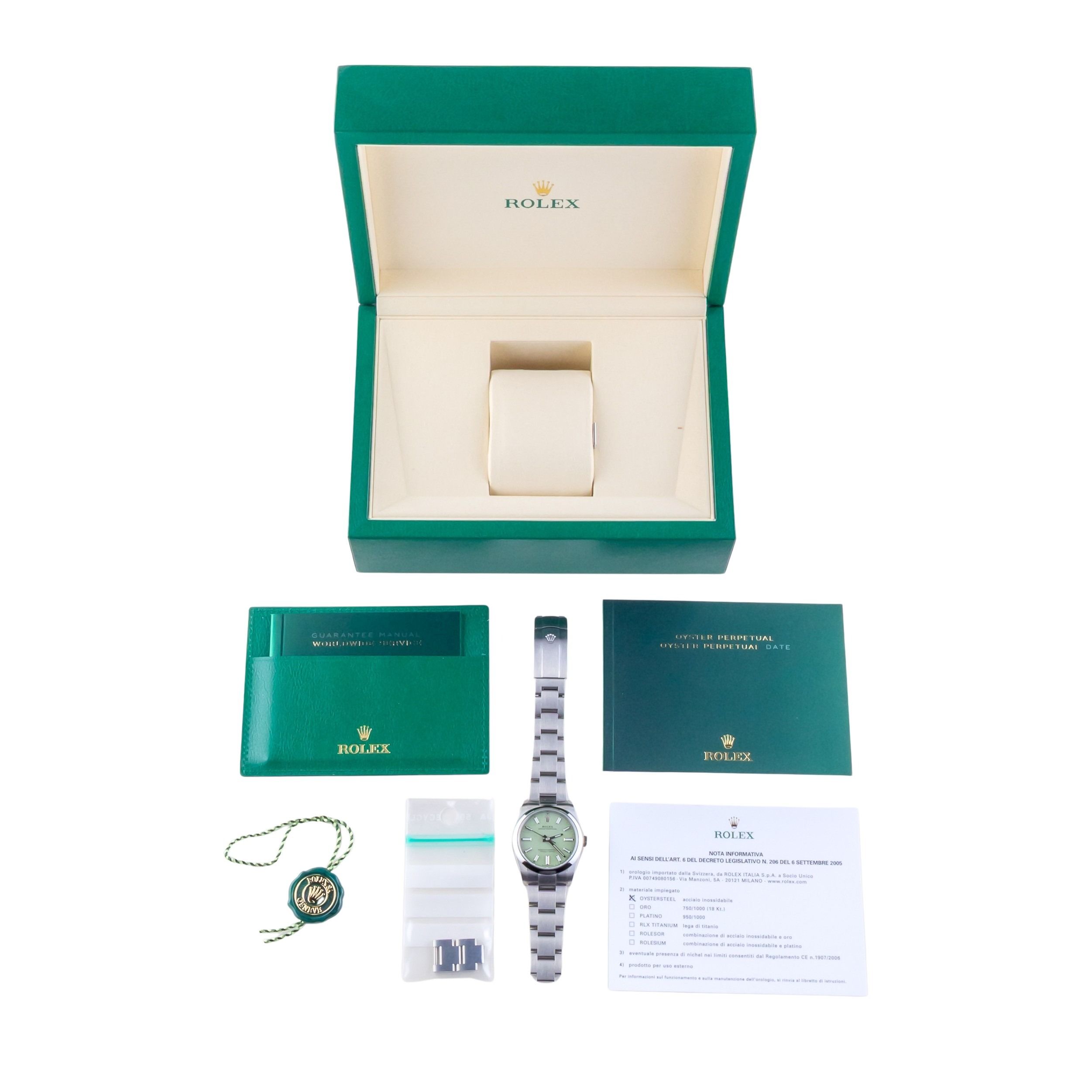 NEW Rolex Oyster Perpetual Pistachio 124200 2025 (Full Set) 8 rolex-oyster-perpetual-pistachio-124200