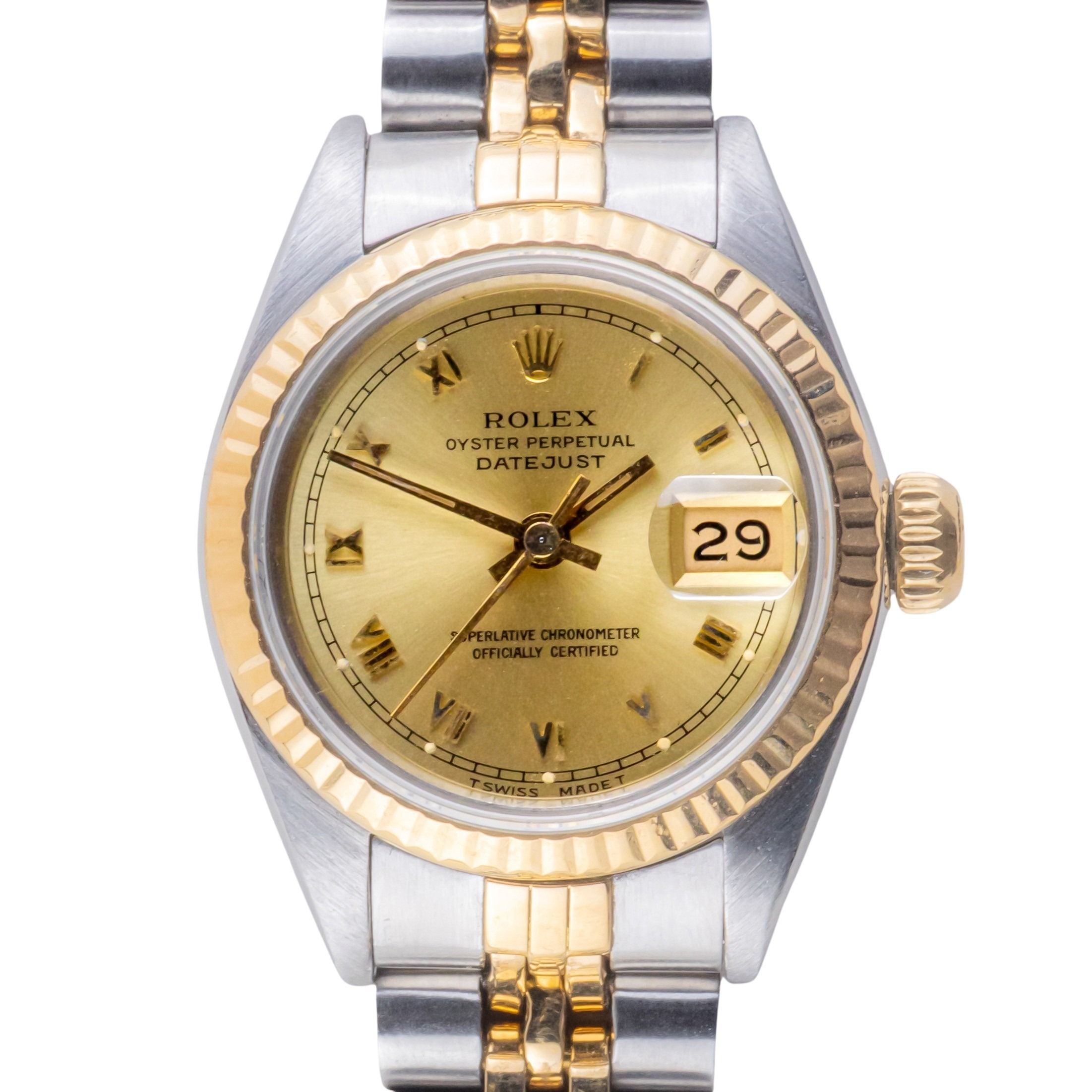 Rolex Lady-Datejust Champagne Roman 69173 1993 (Volledige Set) 3 Rolex Lady-Datejust Champagne Roman 69173 1993 (Volledige Set) - Afbeelding 3