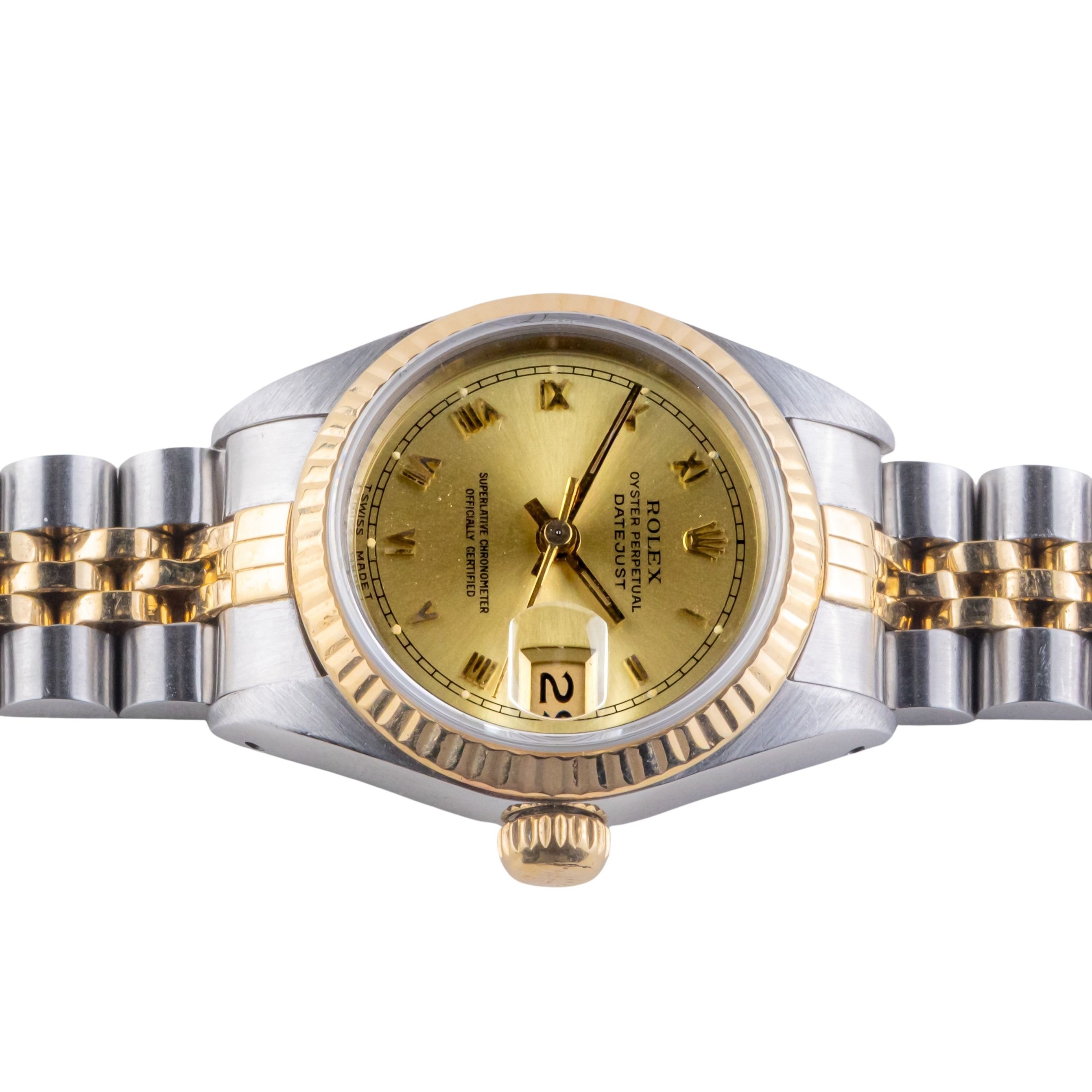 Rolex Lady-Datejust Champagne Roman 69173 1993 (Volledige Set) 6 Rolex Lady-Datejust Champagne Roman 69173 1993 (Volledige Set) - Afbeelding 6