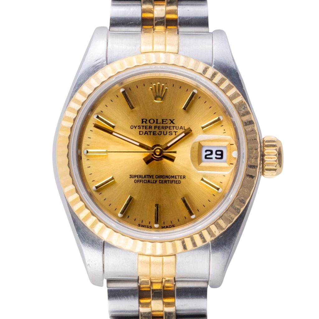Rolex Lady-Datejust Champagne 69173 1990 (Volledige Set) 10 2E0B4147 1CG 3M Langedyk Vintage Watches