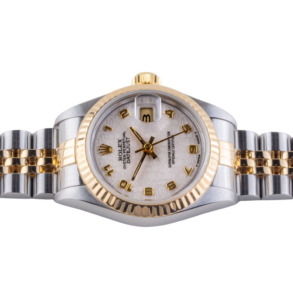 Rolex Lady-Datejust Creme Logo 69173 1996 (Vollständiger Satz) 12 2E0B4267 1CG 3M Langedyk Vintage Watches