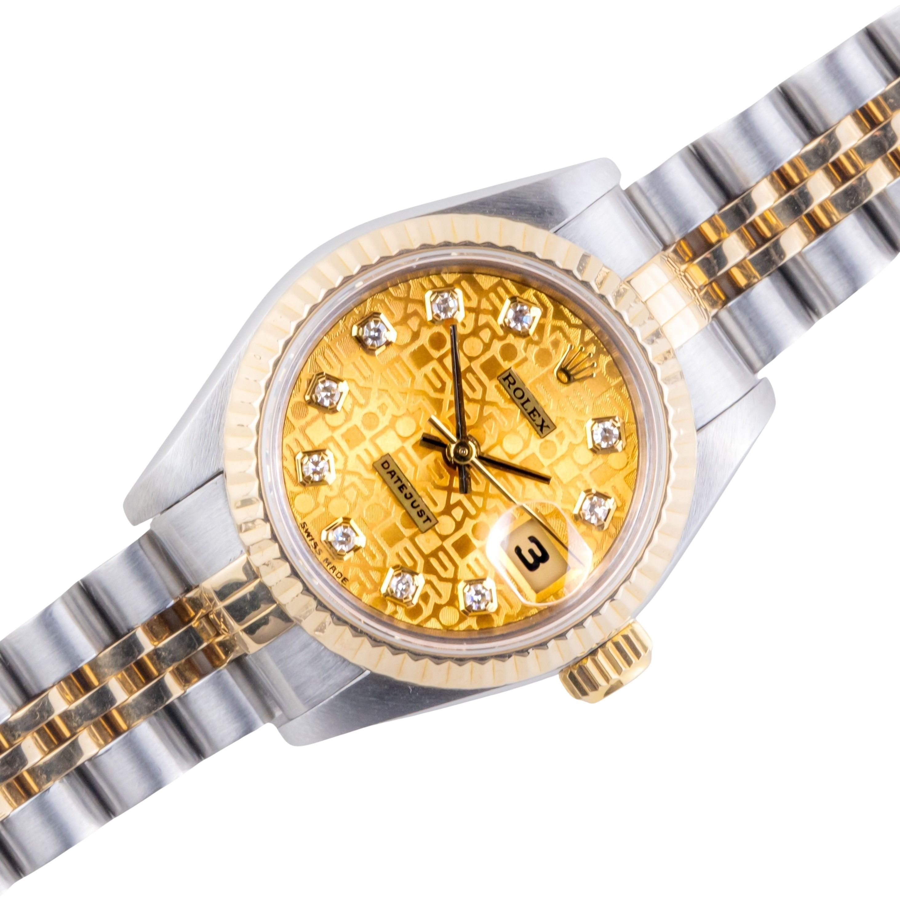 Rolex Lady-Datejust Champagne logo diamond 69173 1996 (Full Set) 1 hubspot image 94847 1764932989.jpg