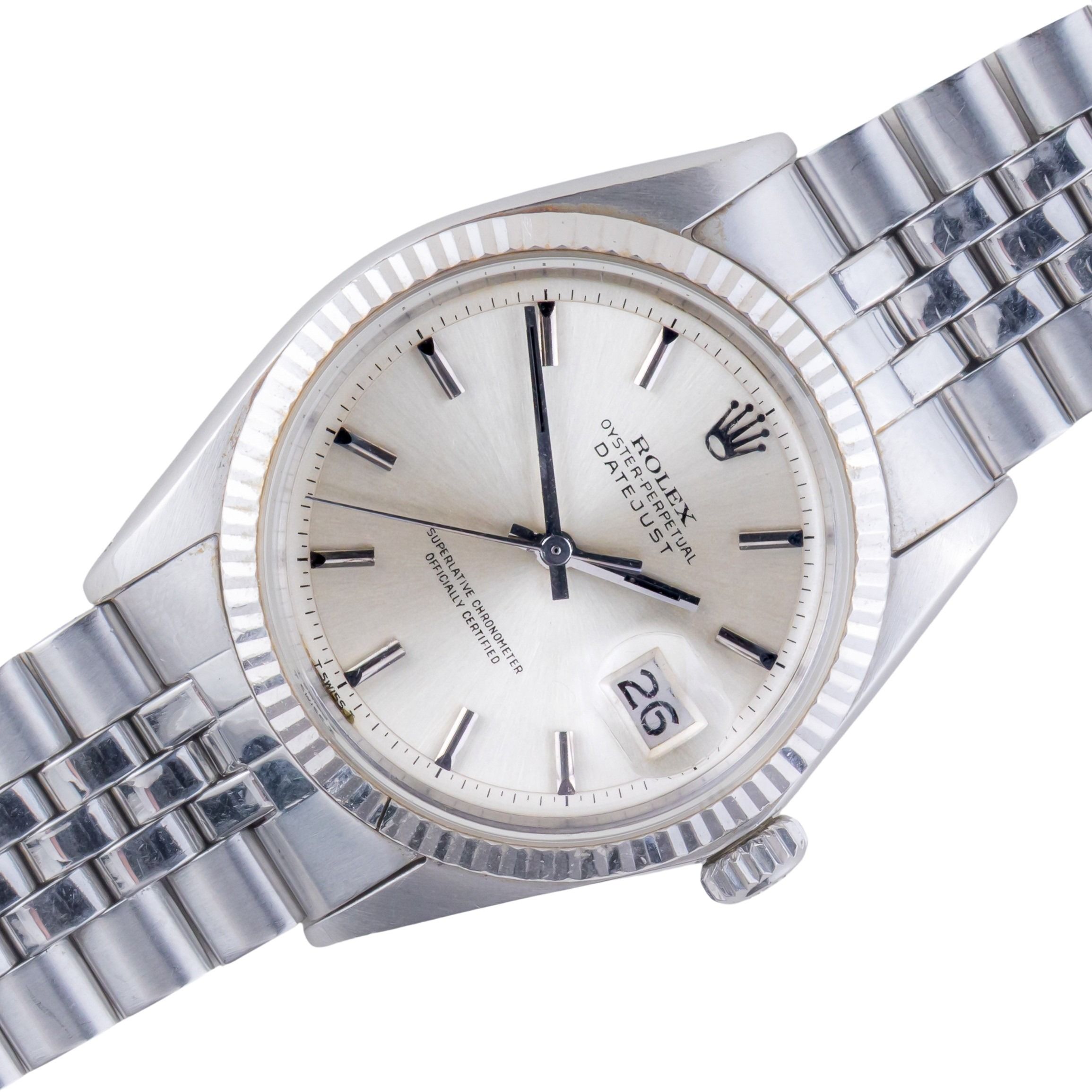 Rolex Oyster Perpetual Datejust Silver 1601 1970 1 rolex-datejust-1601-5