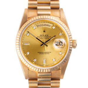 Rolex Day-Date Champagne Diamond 18238 1995 9 2E0B4776 1CG 3M Langedyk Vintage Watches