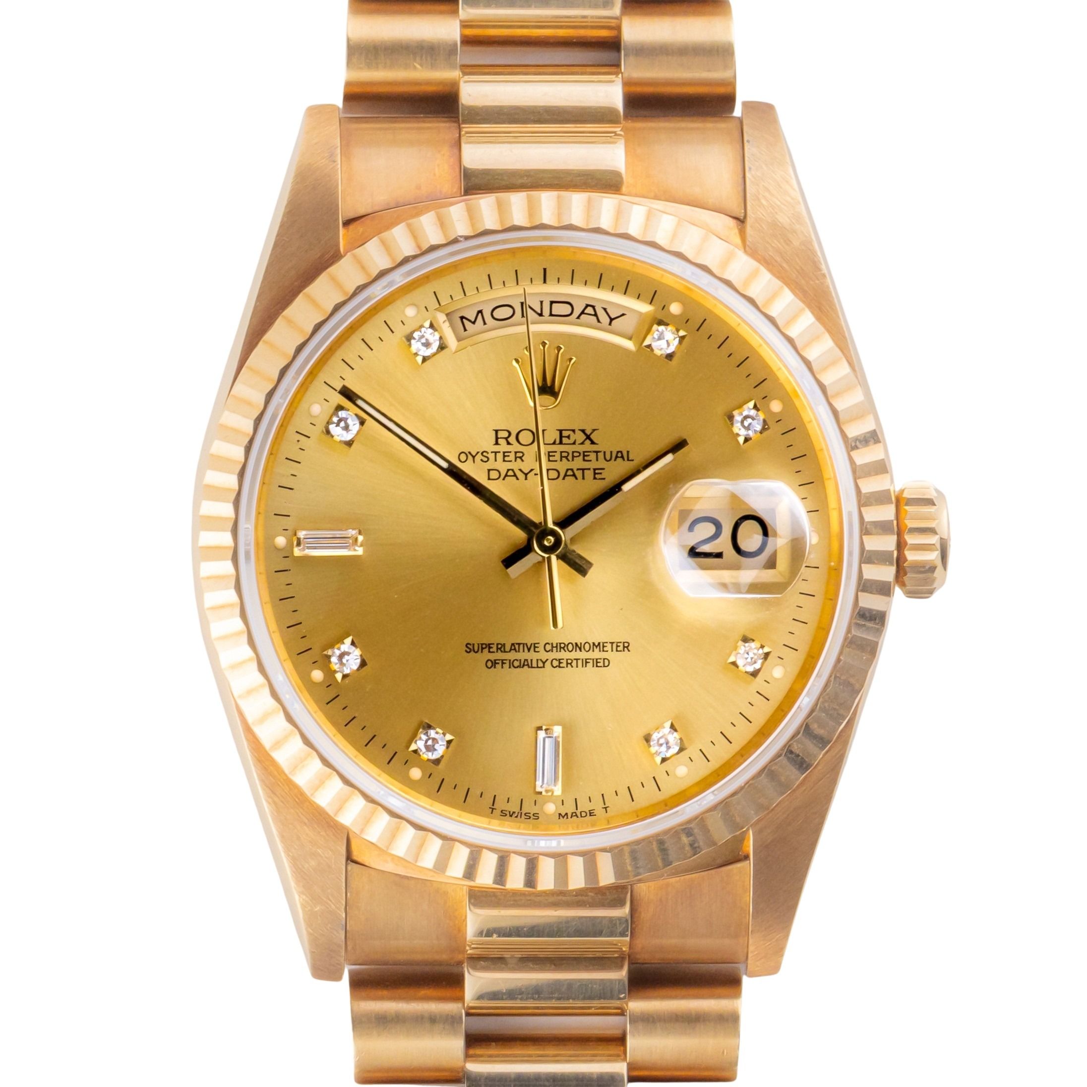 Rolex Day-Date Champagne Diamond 18238 1995 3 Rolex Day-Date Champagne Diamond 18238 1995 - Afbeelding 3