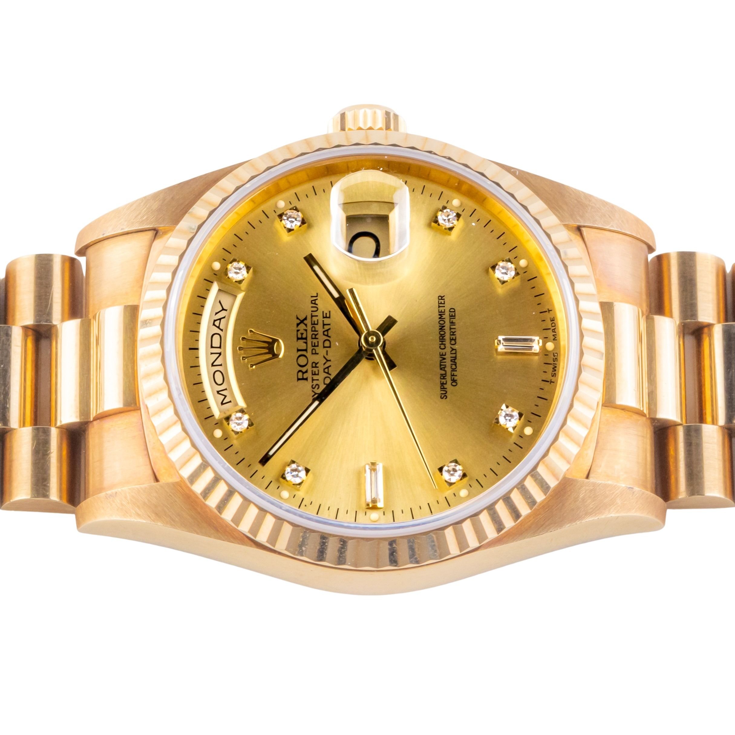 Rolex Day-Date Champagne Diamond 18238 1995 5 Rolex Day-Date Champagne Diamond 18238 1995 - Afbeelding 5