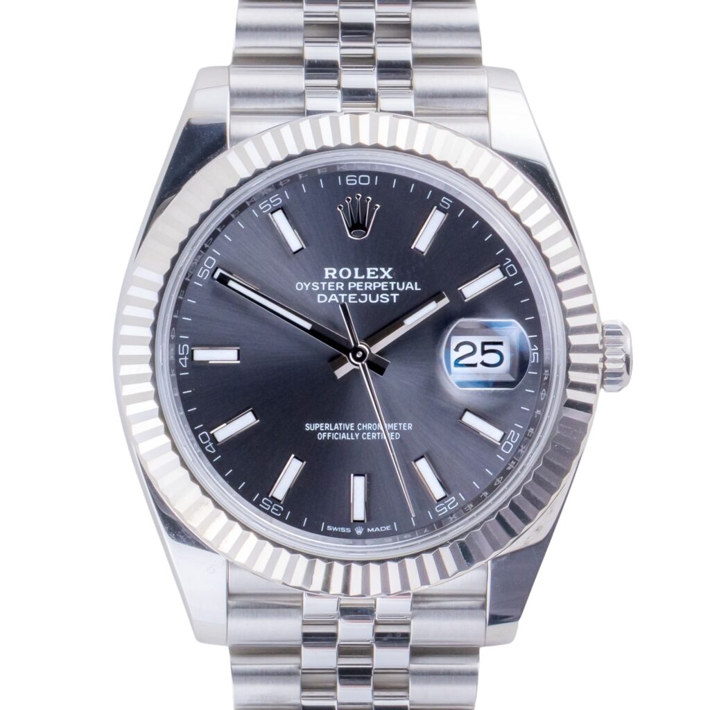 Rolex Datejust 41 Rhodium 126334 2025 (Vollständiger Satz) 10 2E0B5535 1CG 3M Langedyk Vintage Watches