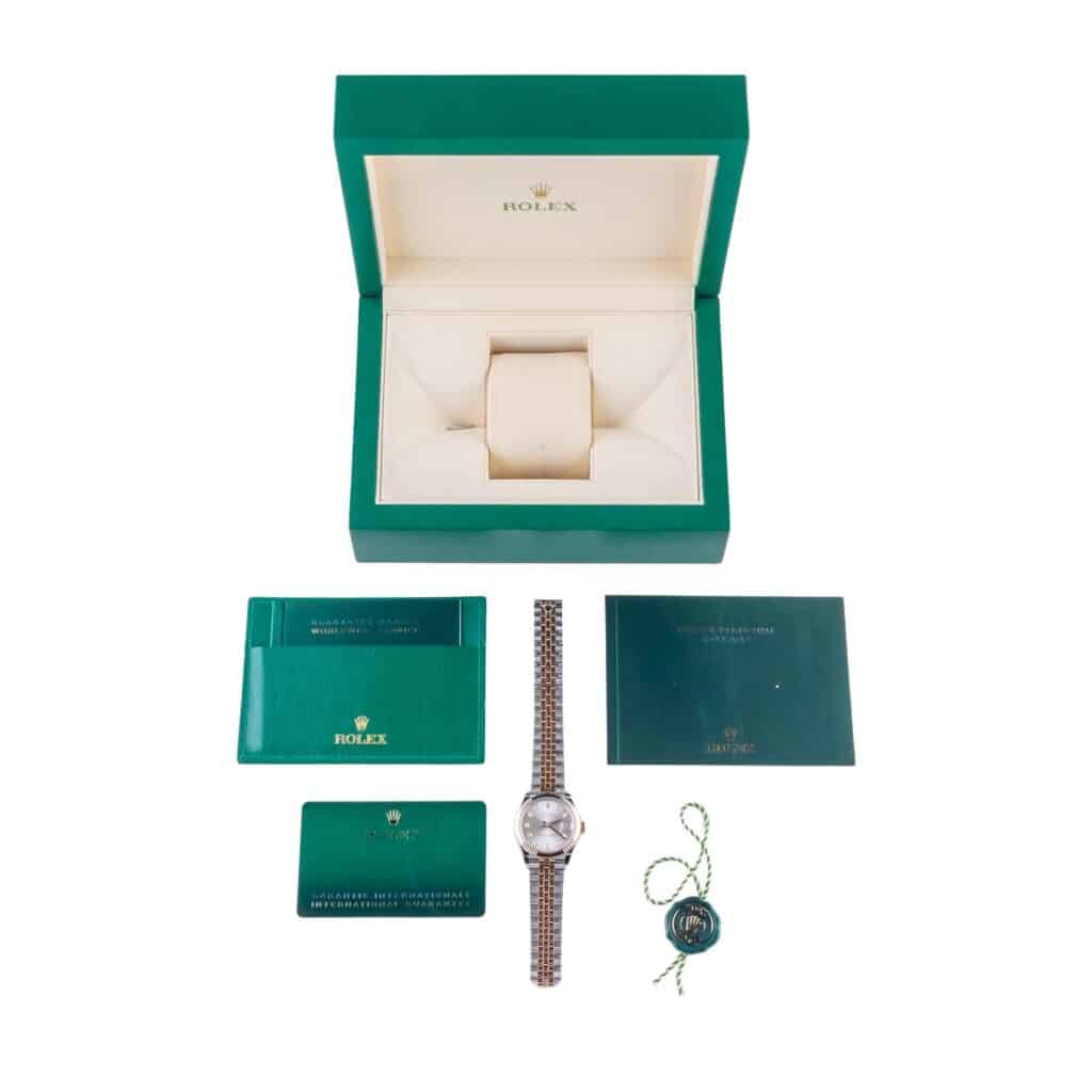 Rolex Lady-Datejust Silver Diamond 278271 2022 (Vollständiger Satz) 15 2E0B5565 1CG 3M Langedyk Vintage Watches