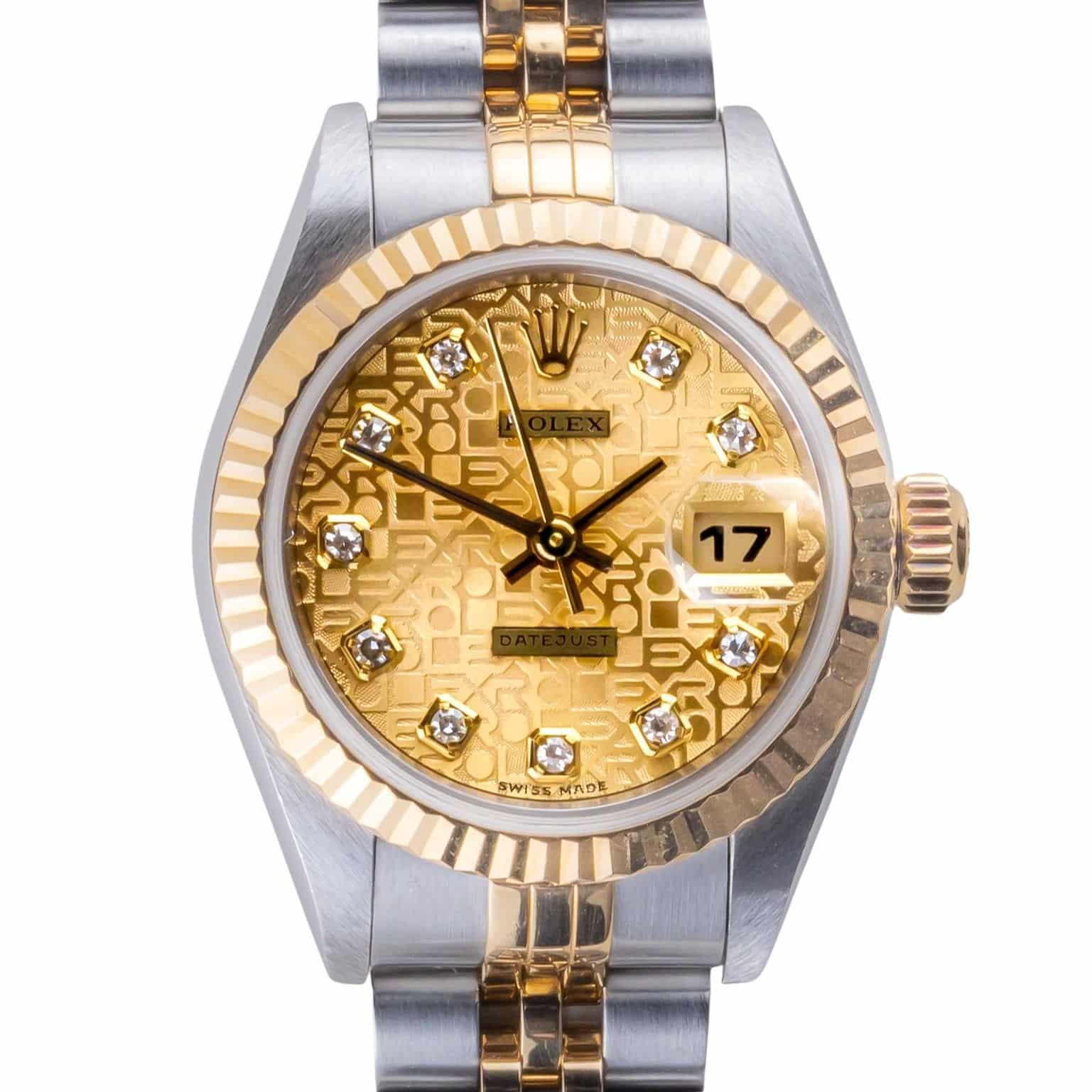 Rolex Lady-Datejust Champagne Logo Diamond 69173 1997 (Vollständiger Satz) 3 rolex-lady-datejust-69173-101
