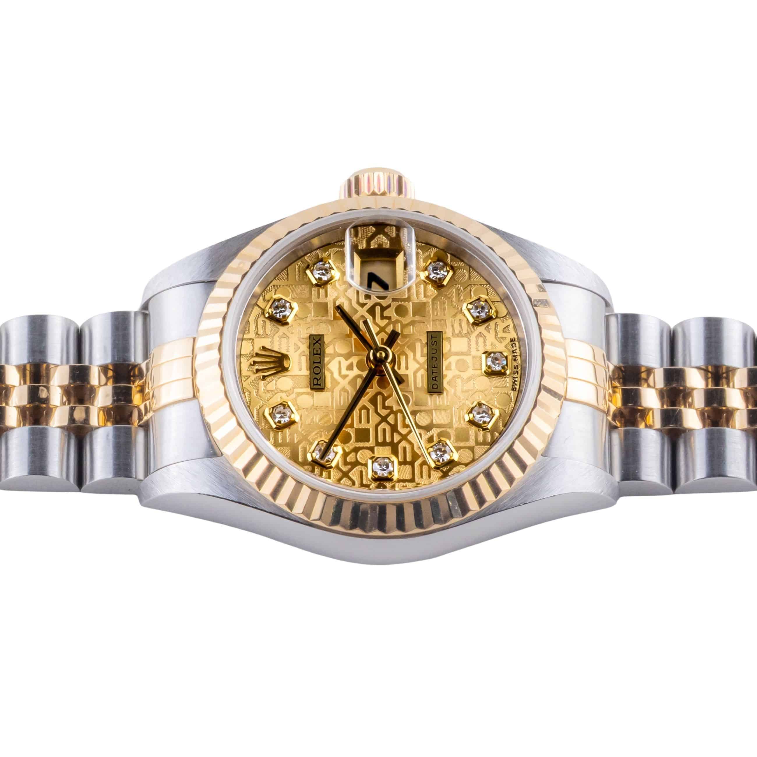 Rolex Lady-Datejust Champagne Logo Diamond 69173 1997 (Vollständiger Satz) 6 rolex-lady-datejust-69173-101