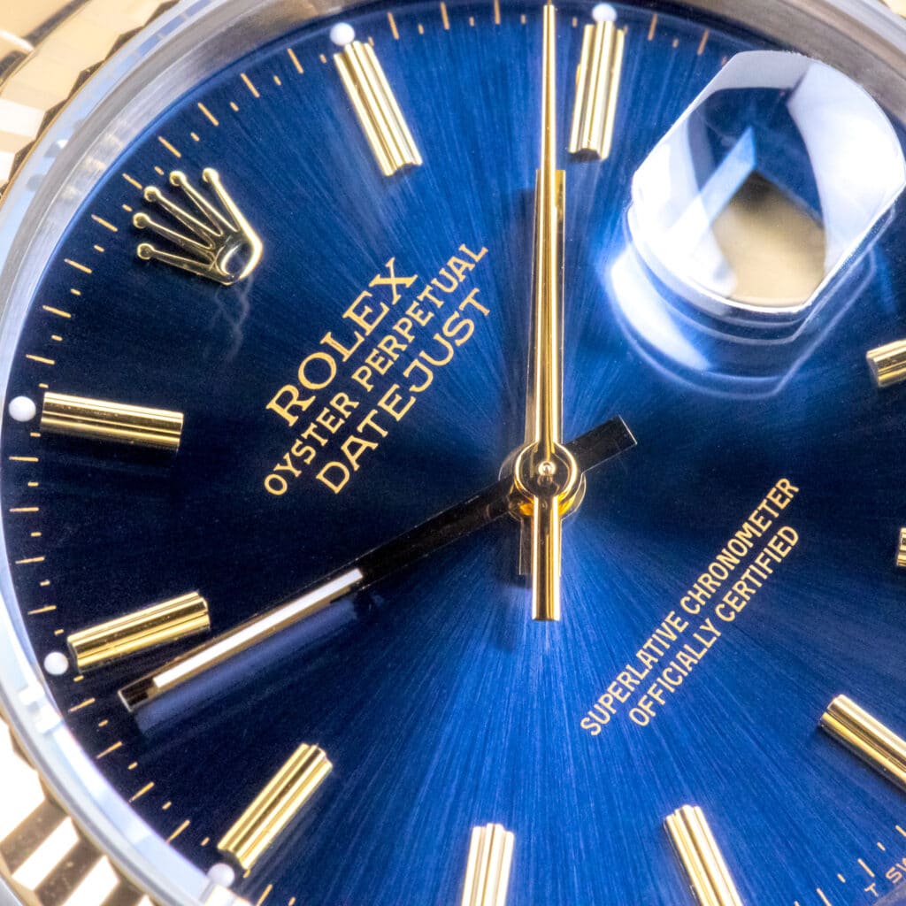 Alternative view of Rolex Oyster Perpetual Datejust Blue 16233 1993 (Vollständiger Satz)