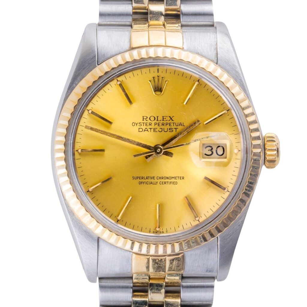 Rolex Oyster Perpetual Datejust Champagne 16013 1982 10 2E0B6056 1CG 3M Langedyk Vintage Watches