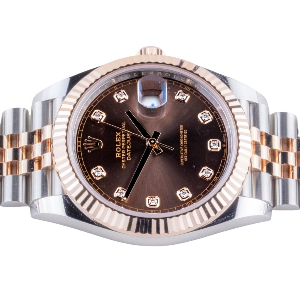 Rolex Oyster Perpetual Datejust Chocolate Diamond 126331 2023 (Vollständiger Satz) 12 2E0B6358 1CG 3M Langedyk Vintage Watches