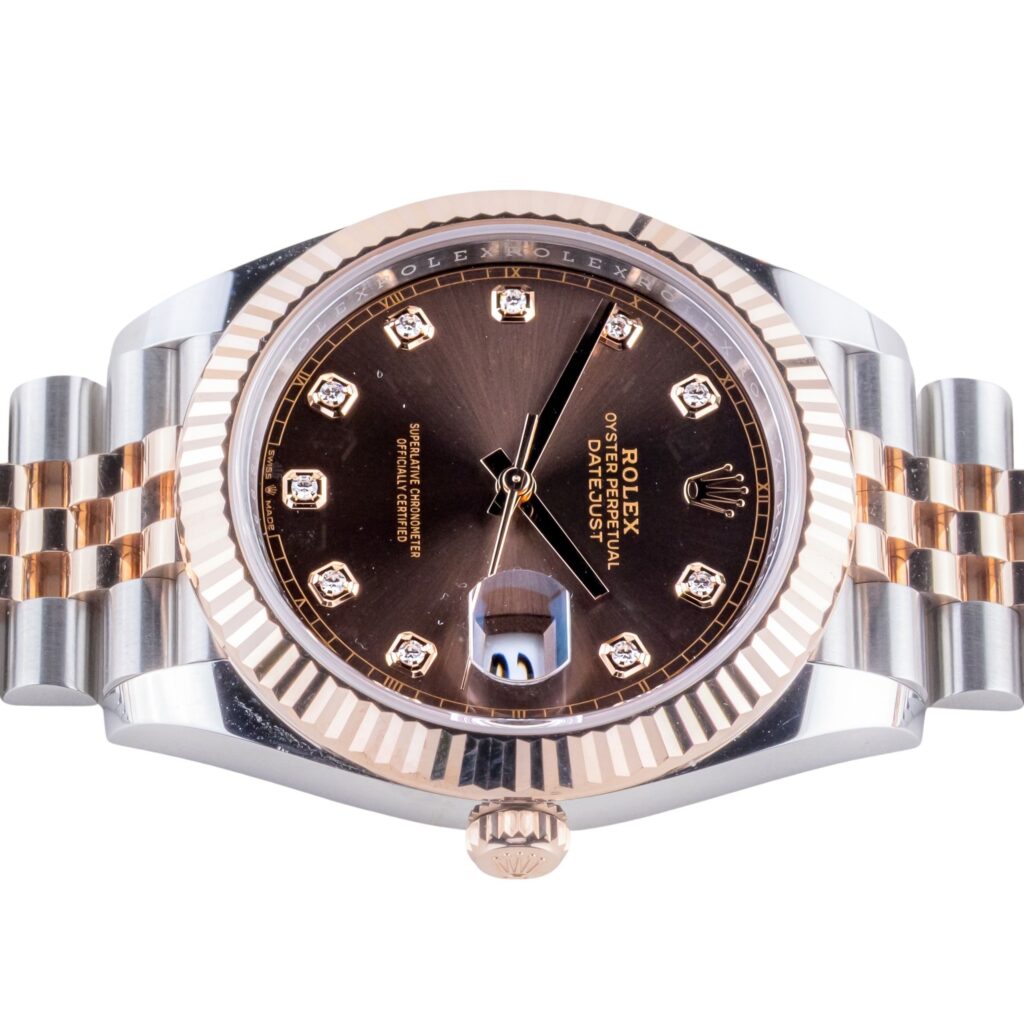 Rolex Oyster Perpetual Datejust Chocolate Diamond 126331 2023 (Vollständiger Satz) 13 2E0B6362 1CG 3M Langedyk Vintage Watches