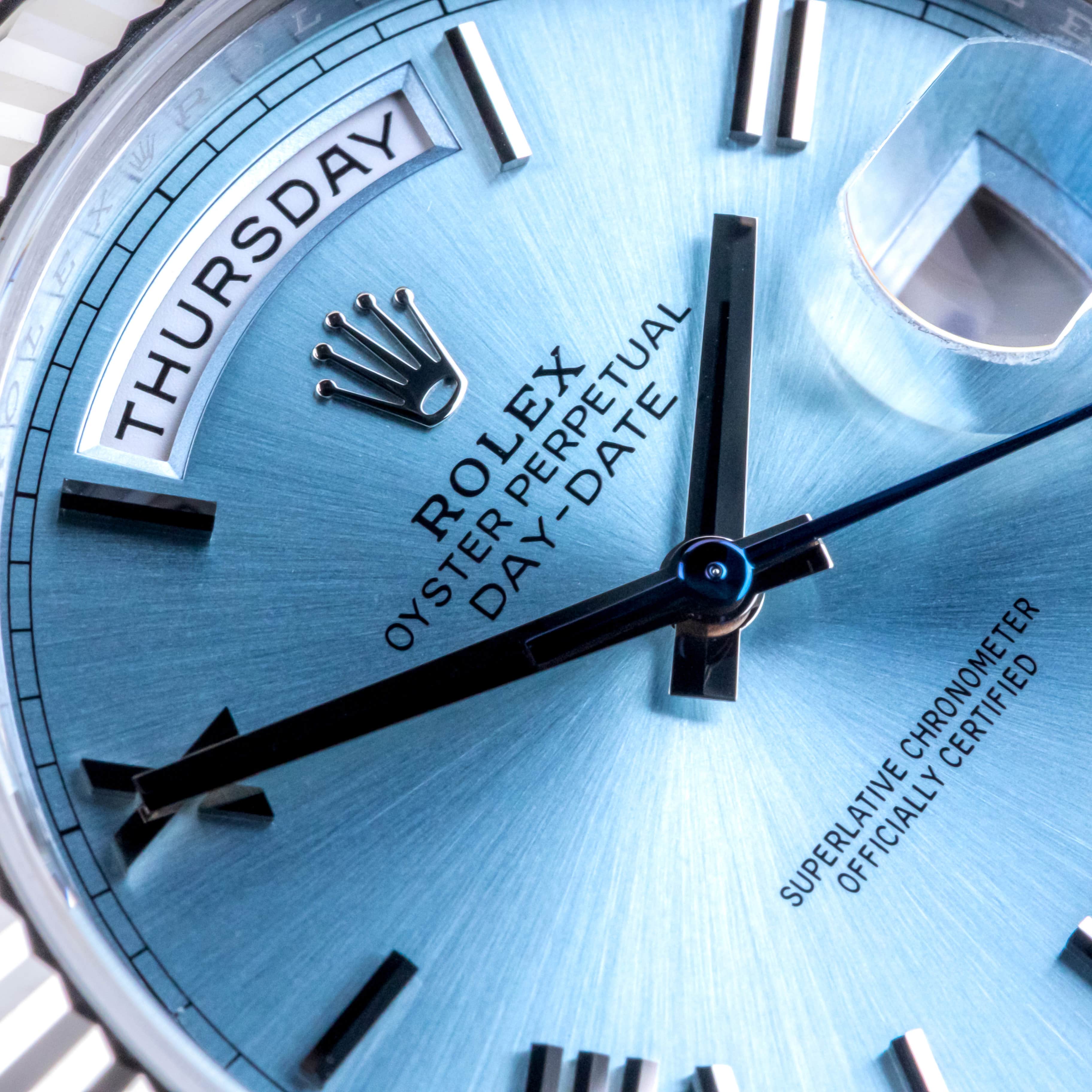 NEW Rolex Oyster Perpetual Day-Date Ice Blue 228236 2026 (Full Set) 2 2E0B6433 1CG 3M