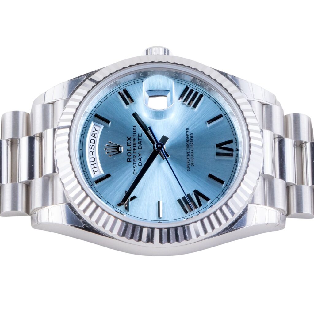 NEW Rolex Oyster Perpetual Day-Date Ice Blue 228236 2026 (Full Set) 12 2E0B6438 1CG 3M